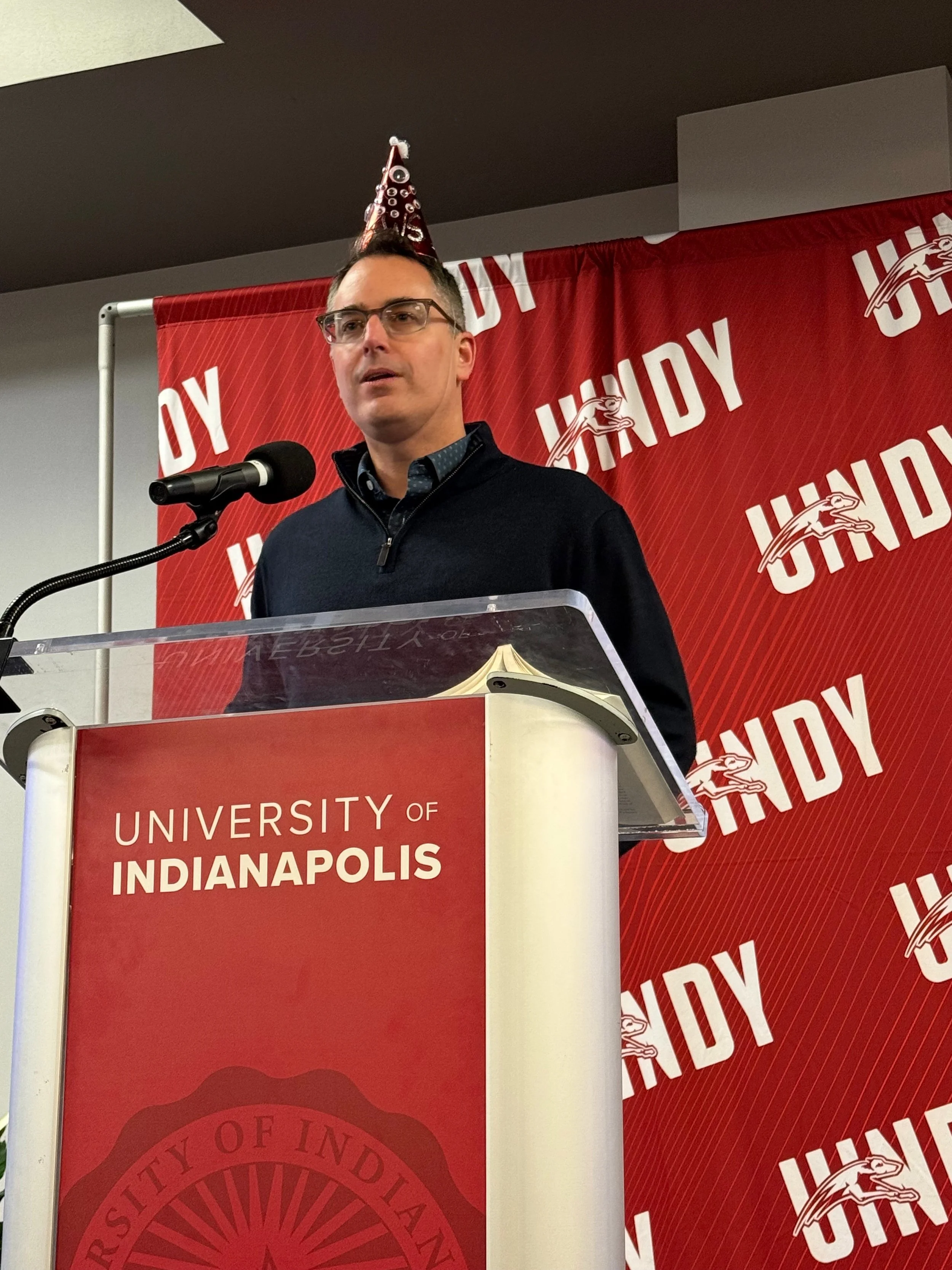 Christian Moody reading at the Kellogg Writers Series, University of Indianapolis