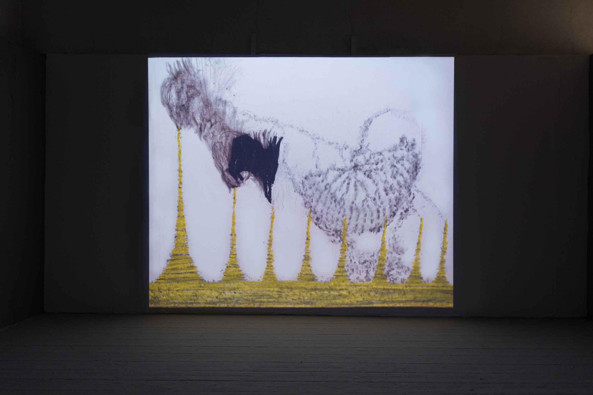 A Tail of Two, 2025. Stop-motion animation with sound - Duration: 6:40 minute loop. Purchased by Cork County Council & MTU Arts Office. Photo: Seán Daly (c)