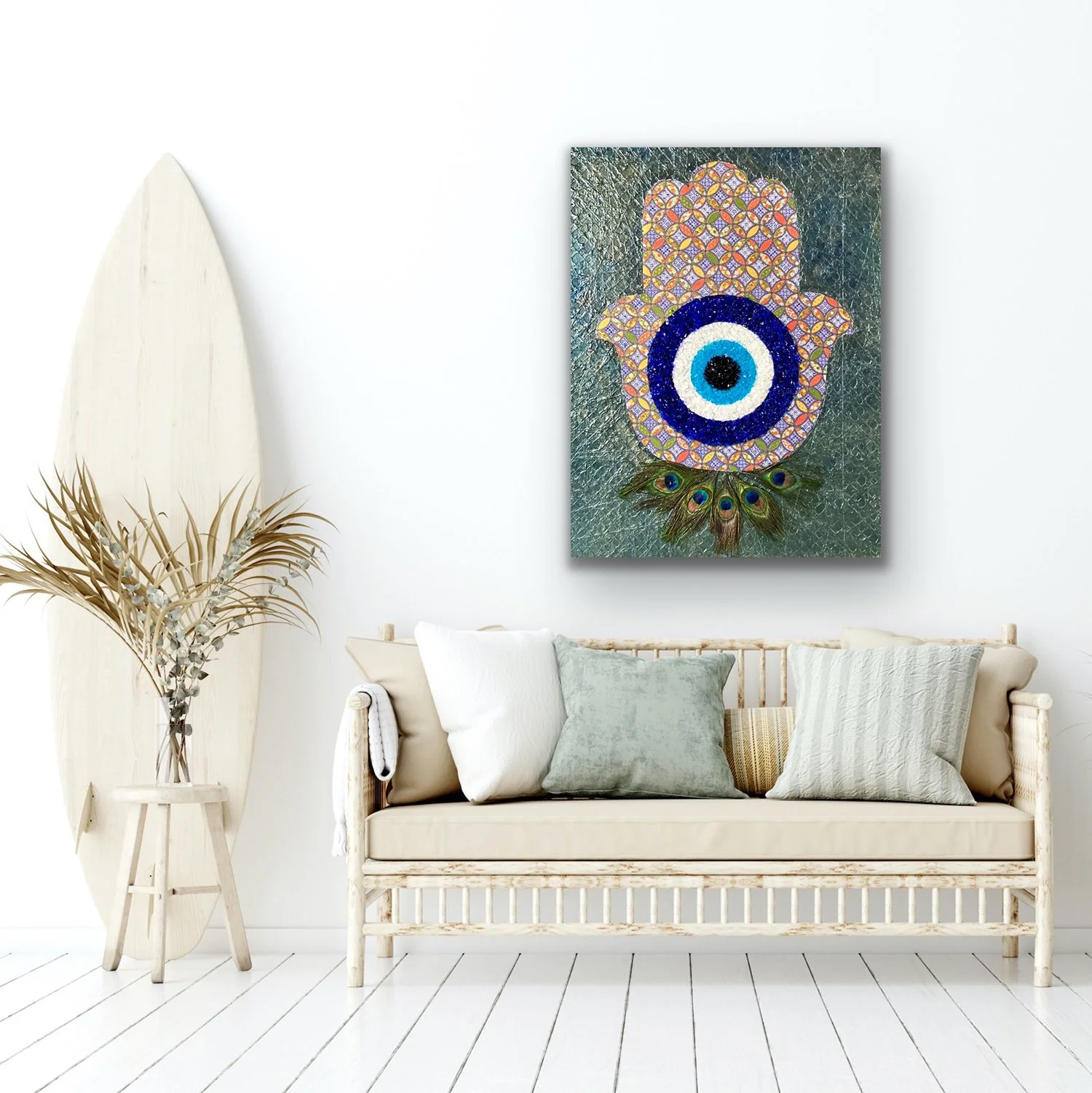 Mati Sea Glass Series, Mixed Media on Canvas