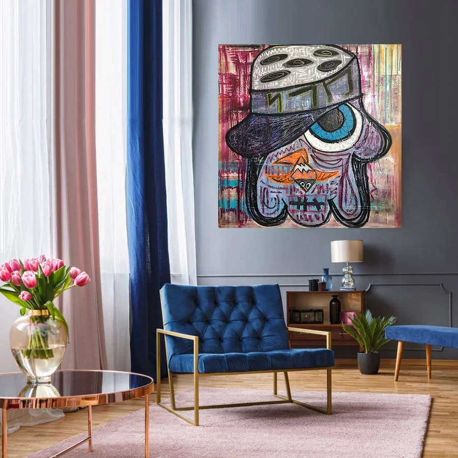 Metastatic, 40" x 40" x 1.5", mixed media on gallery wrapped canvas, 2018