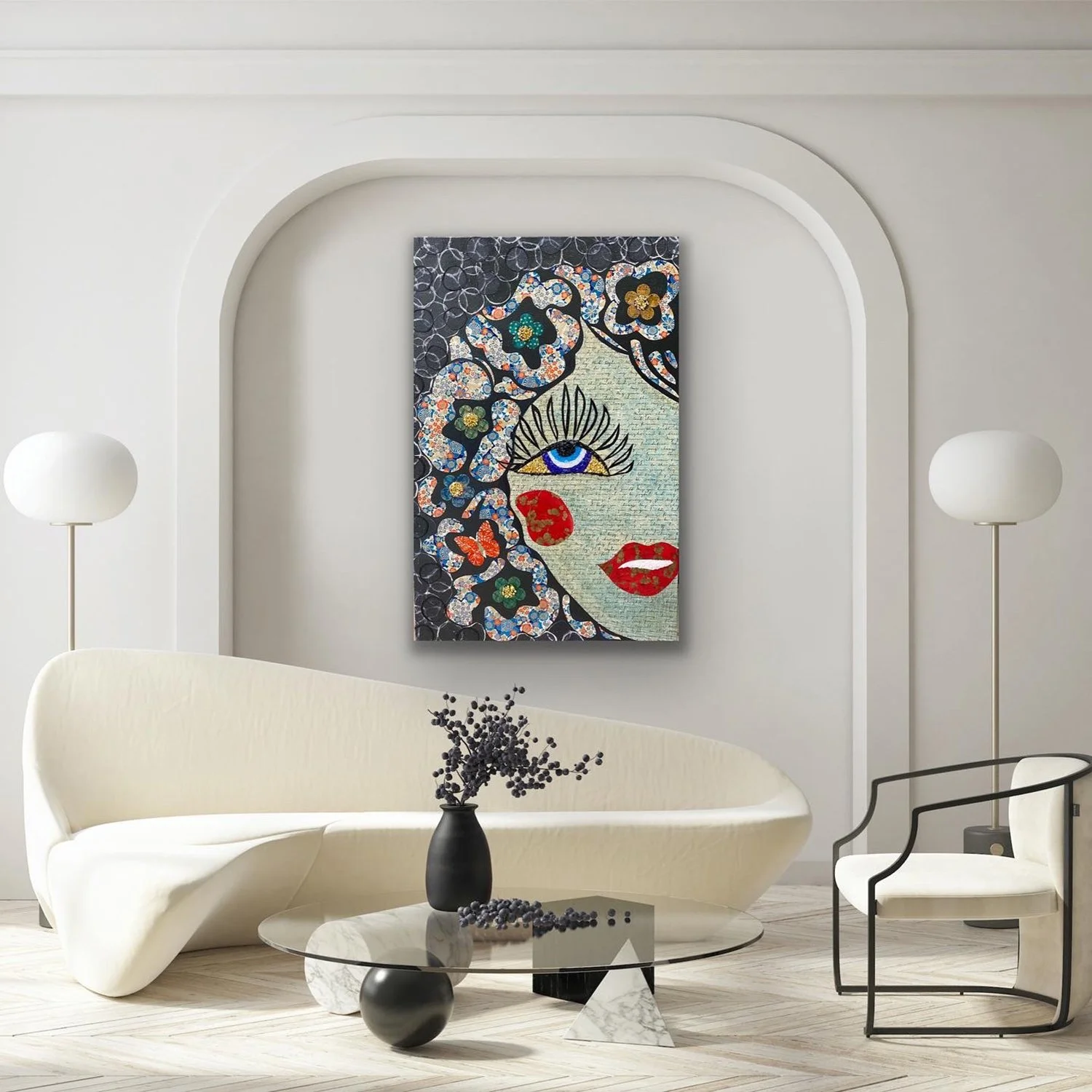 Garden of Eden #3, Mixed Media on Canvas