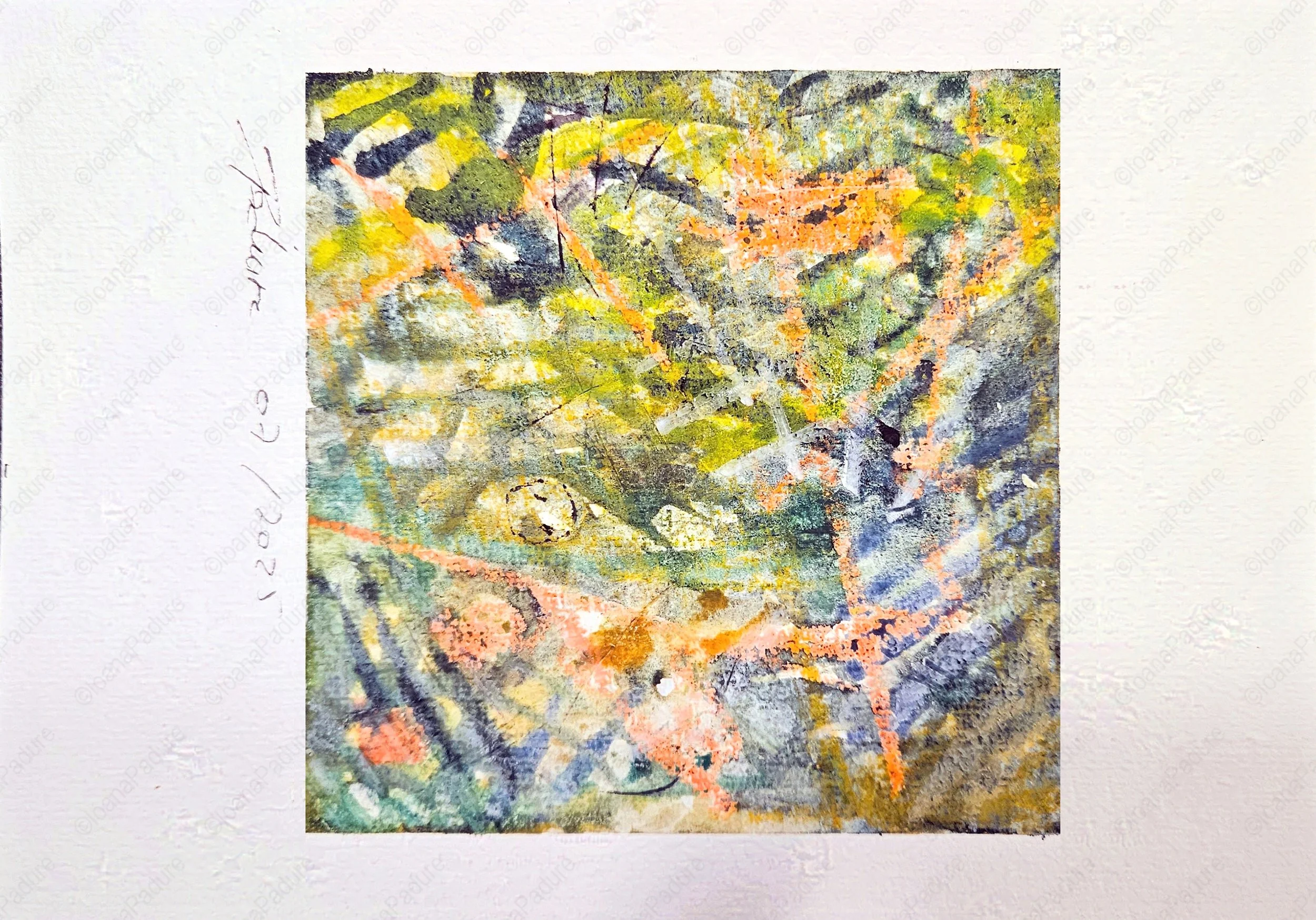 oil pastels on paper, 14.8x21cm, 07.2025; private collection