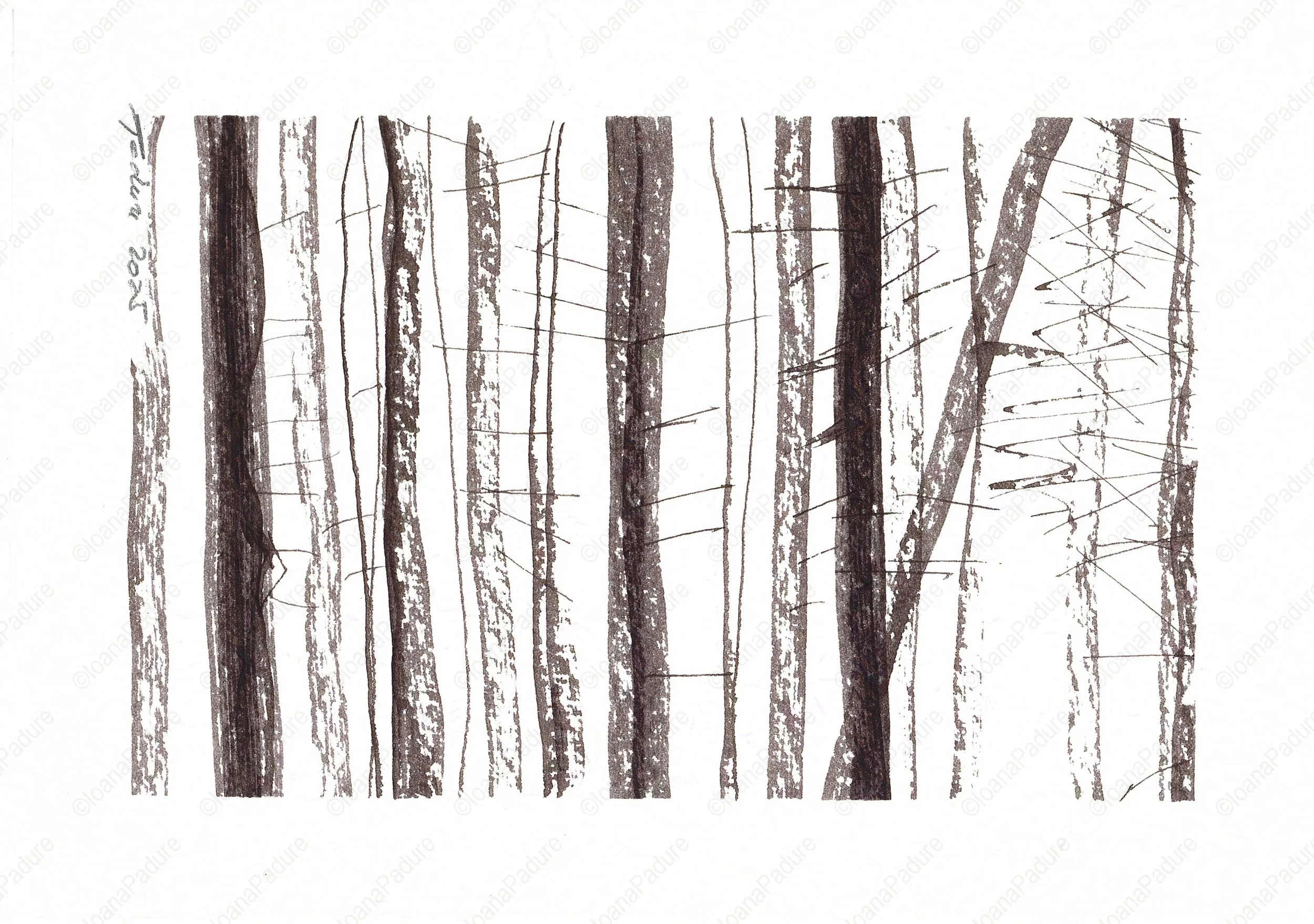 ink on paper, 14.8x21cm, 02.2025 - all white series