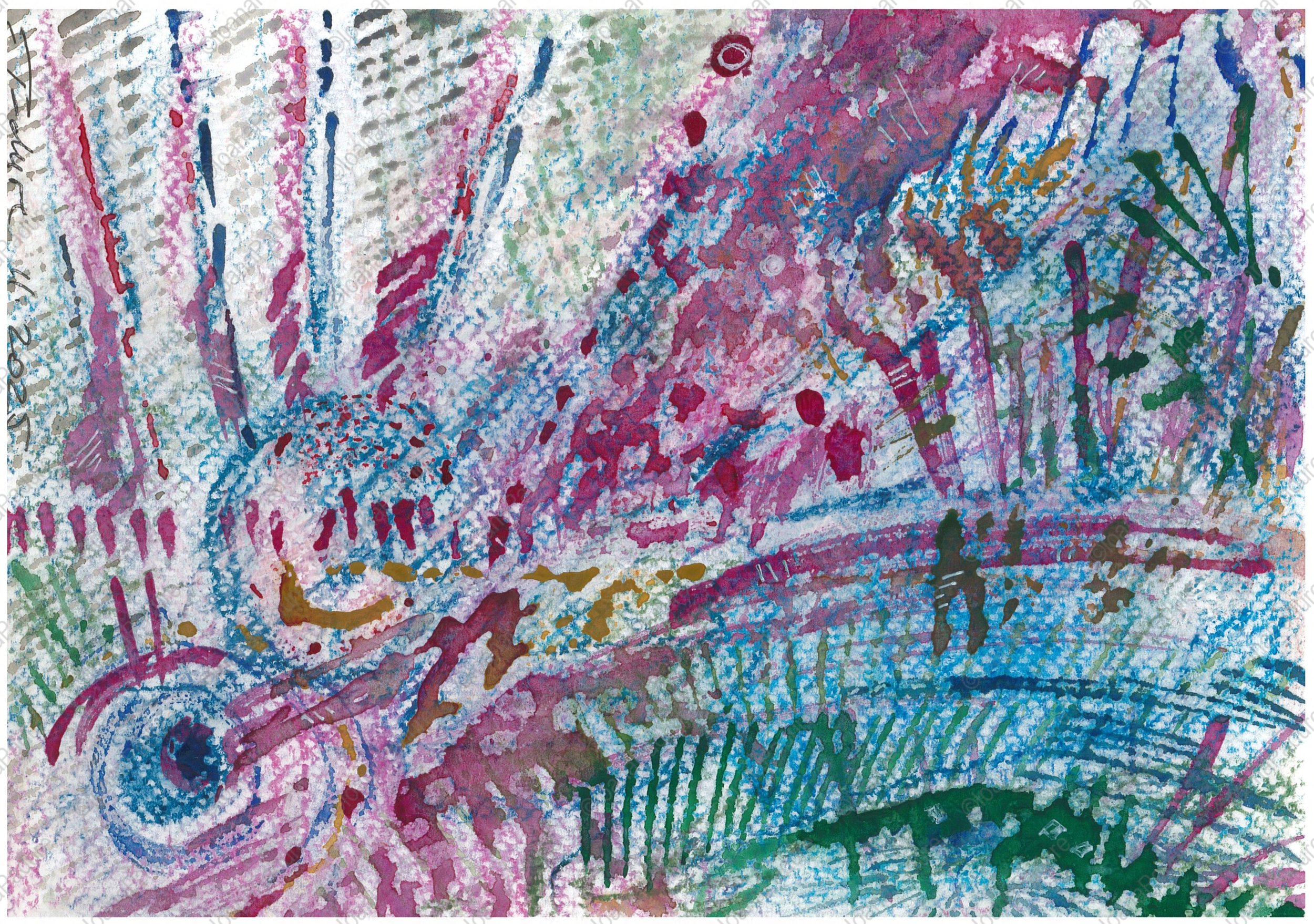 oil pastels mix on paper, 14.8x21cm, 11.2025