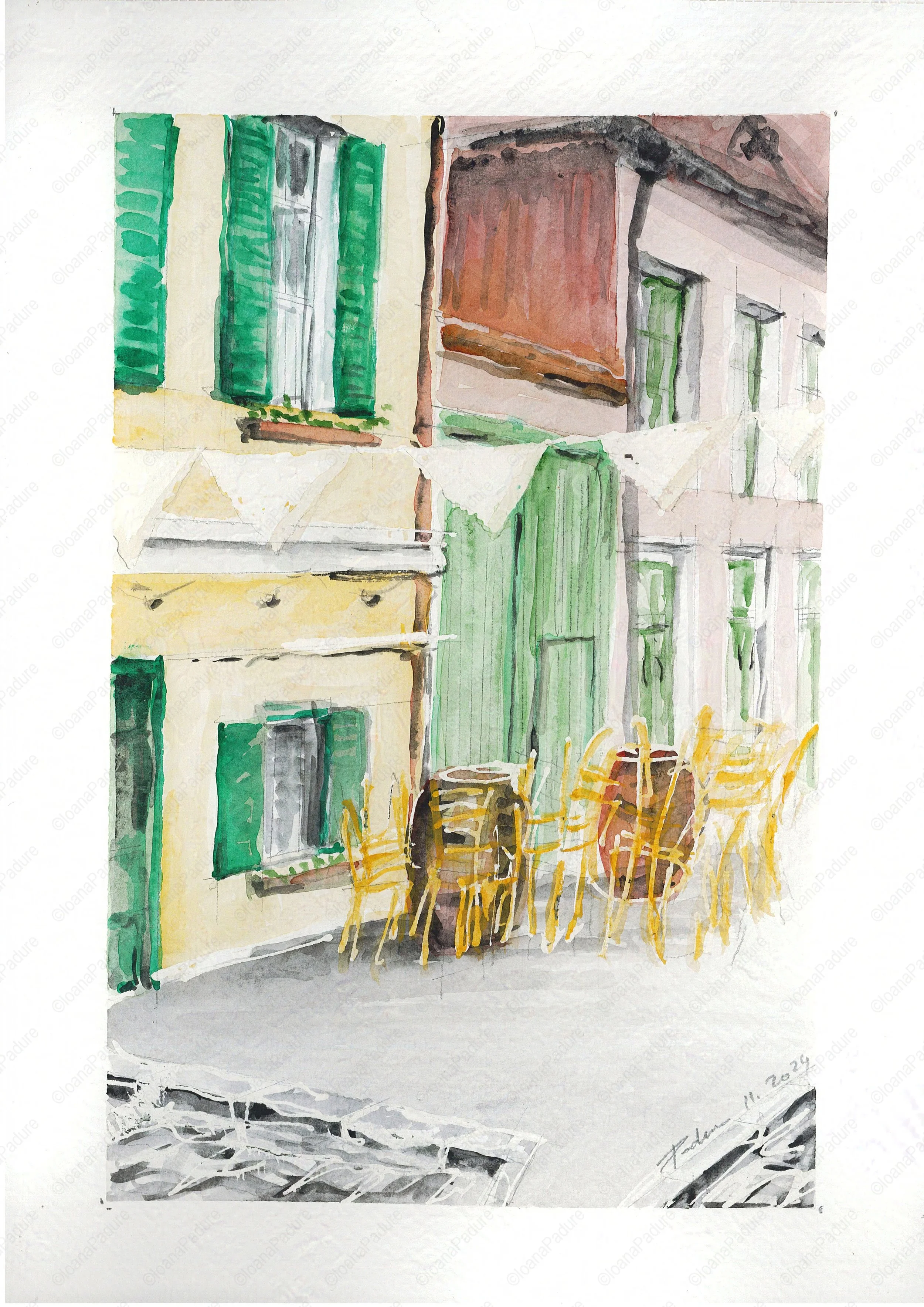 watecolours on paper, 21x29.7cm, 11.2024