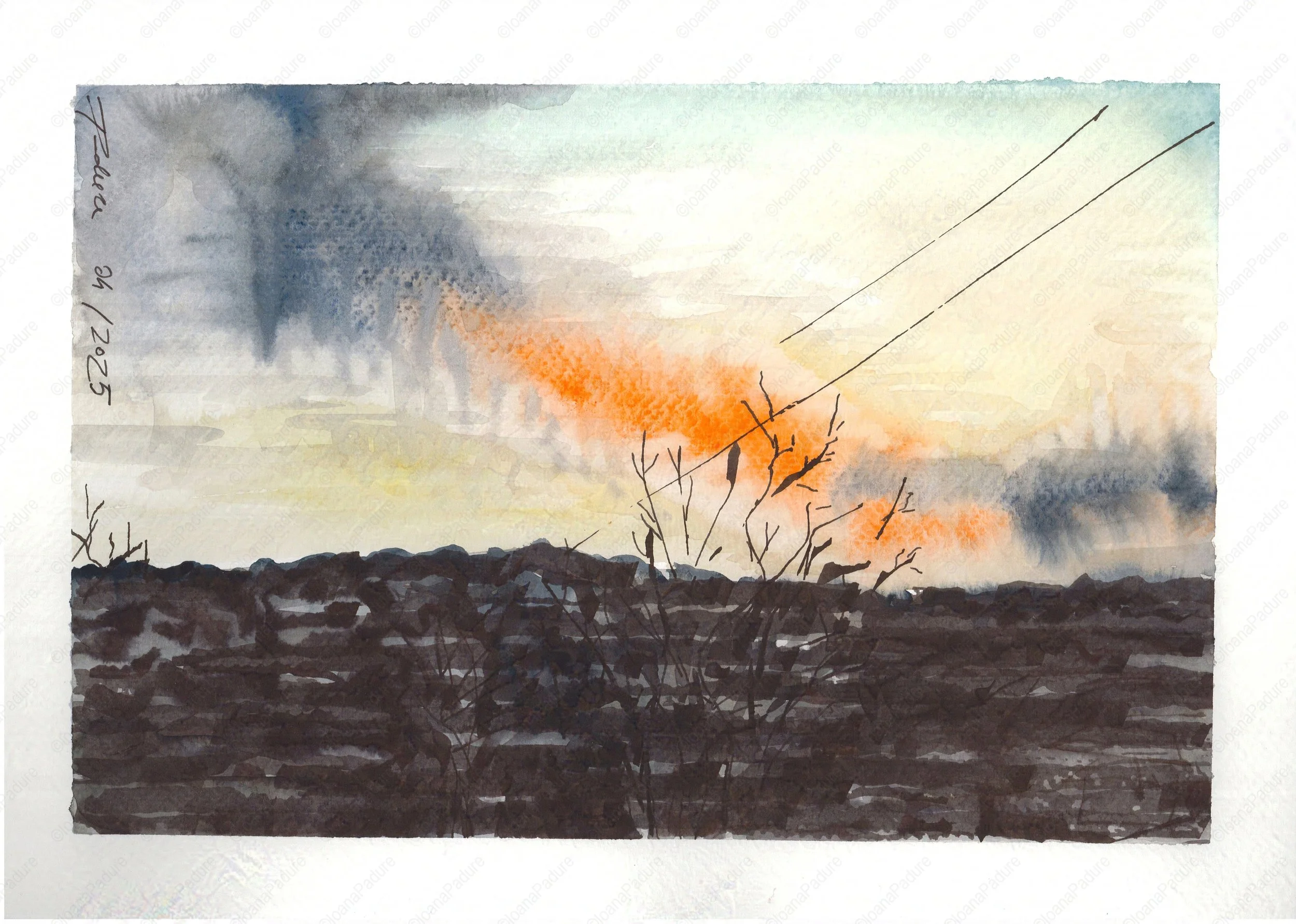 watecolours on paper, 21x29.7cm, 04.2025