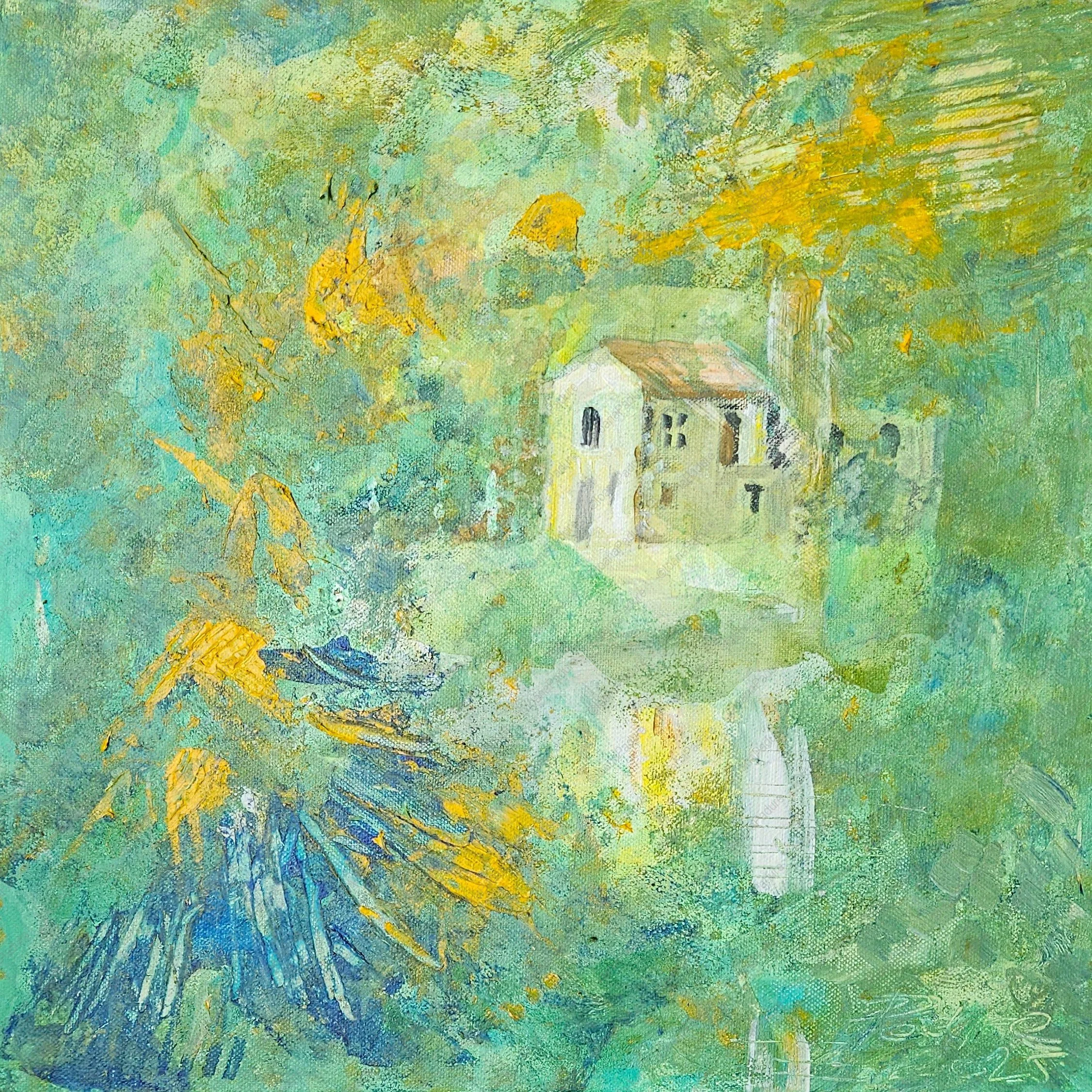 acrylic on canvas, 40x40cm, 2025 - glimpse 1