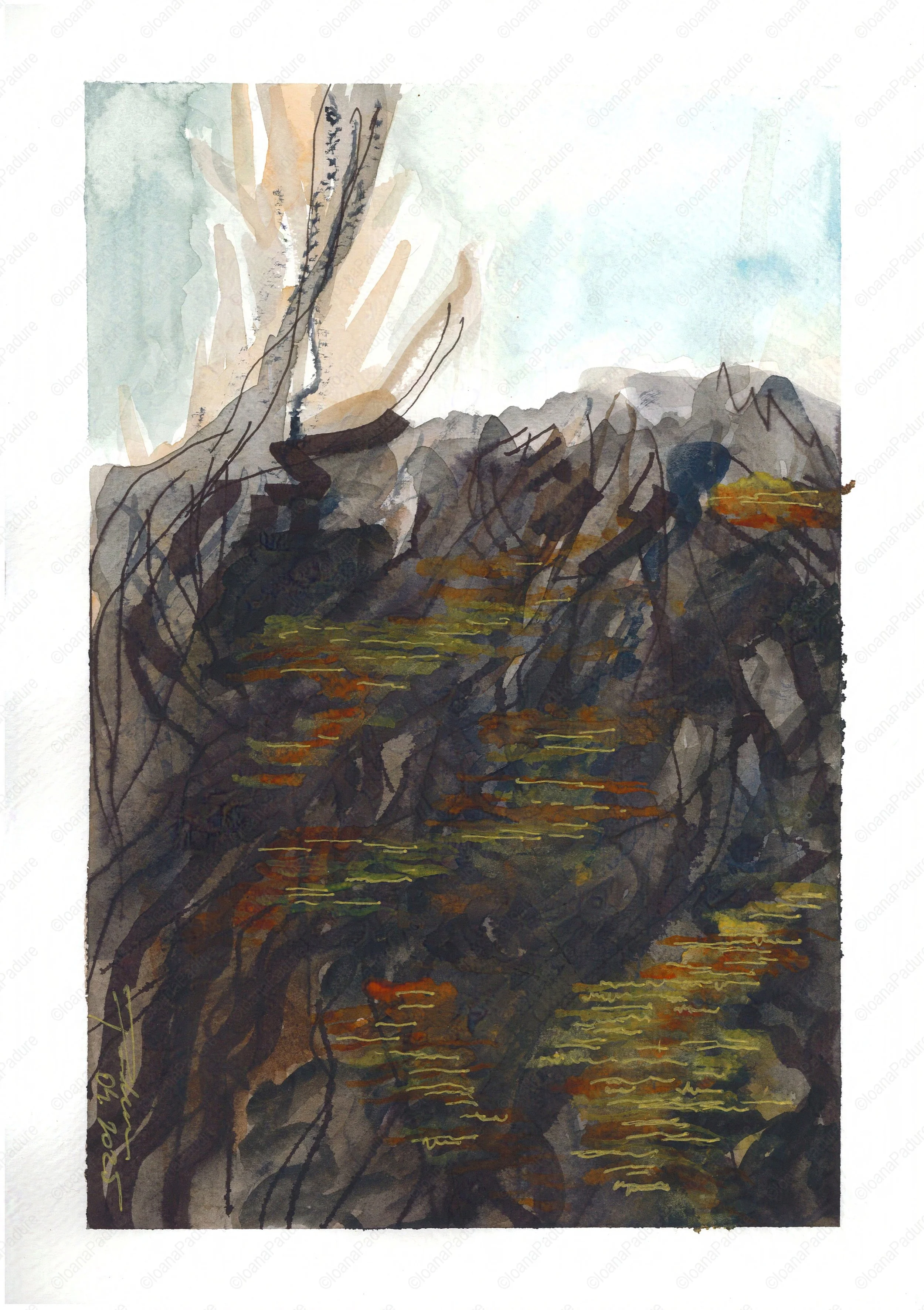 watecolours on paper, 21x29.7cm, 04.2025