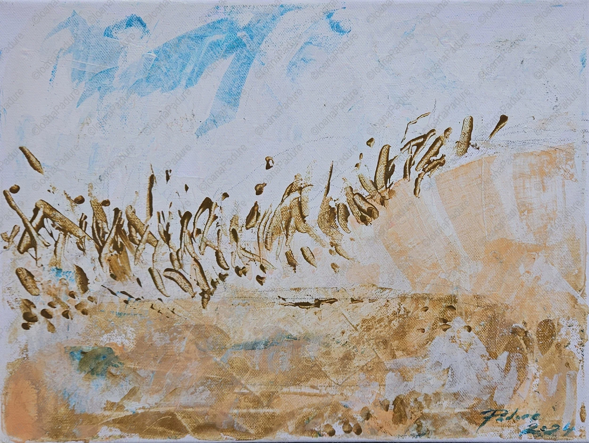 acrylic on canvas, 30x40cm, 2024 - Elafonisos (then dunes)
