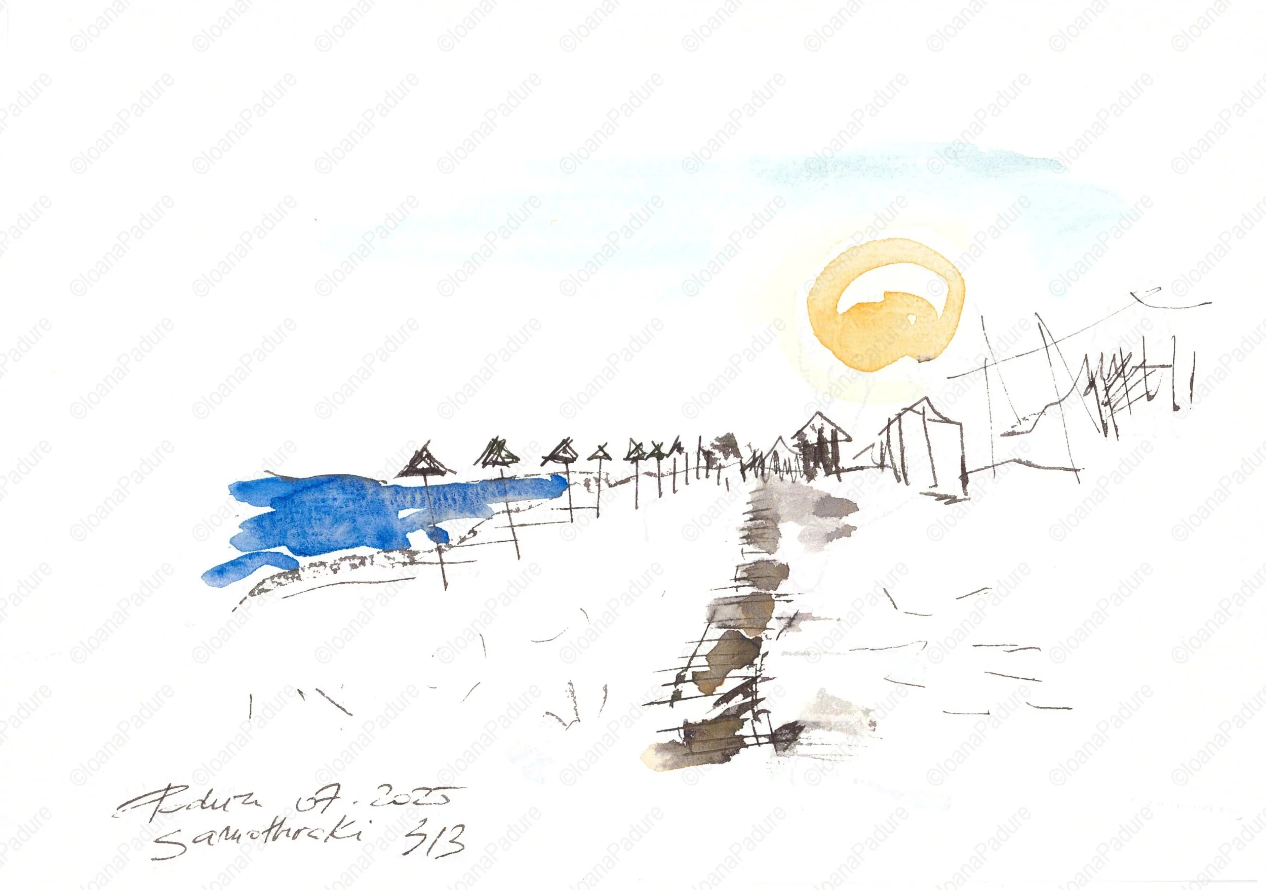 watecolours on paper, 14.8x21cm, 07.2025 - miniseries