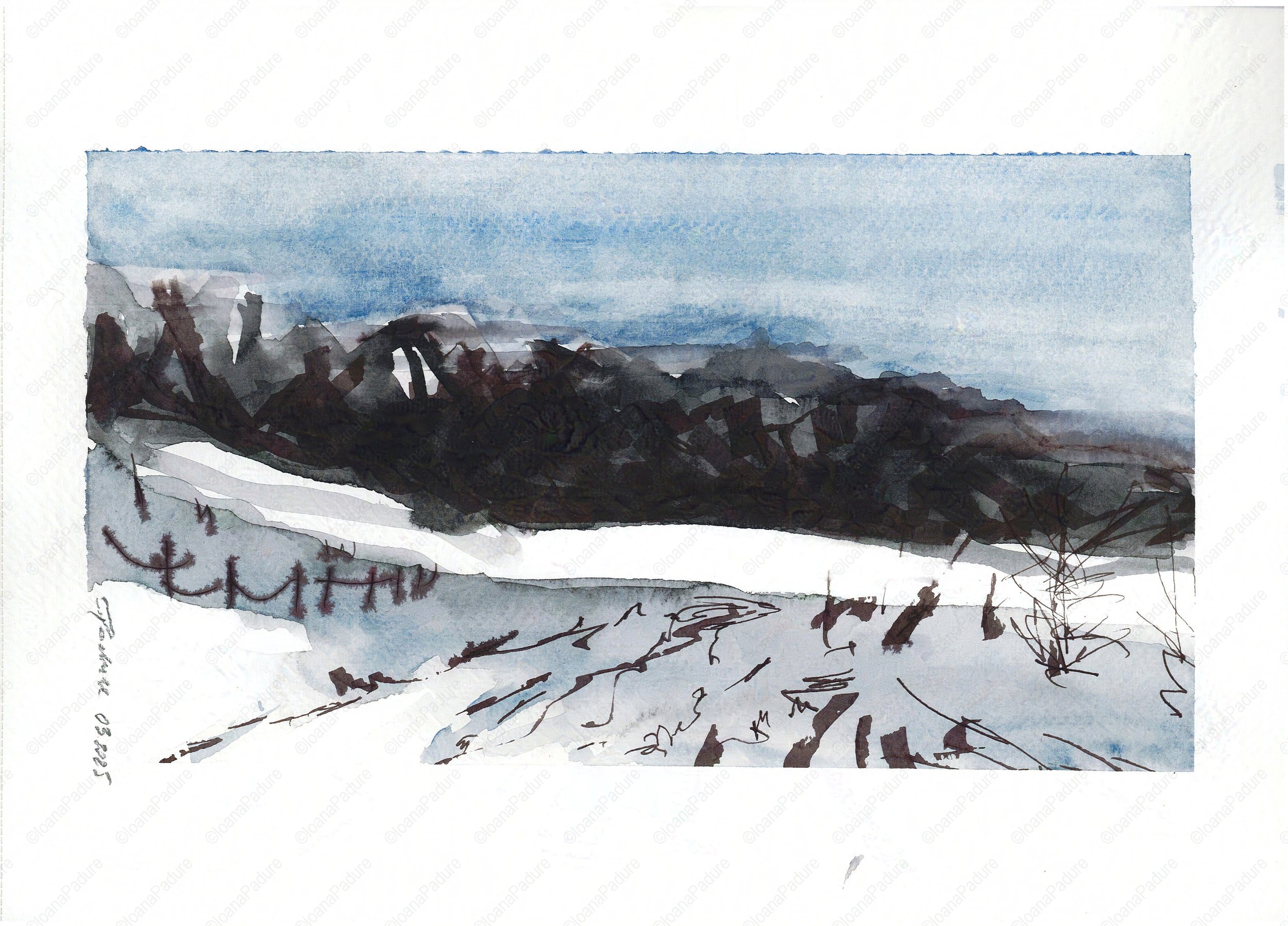 watecolours on paper, 21x29.7cm, 03.2025