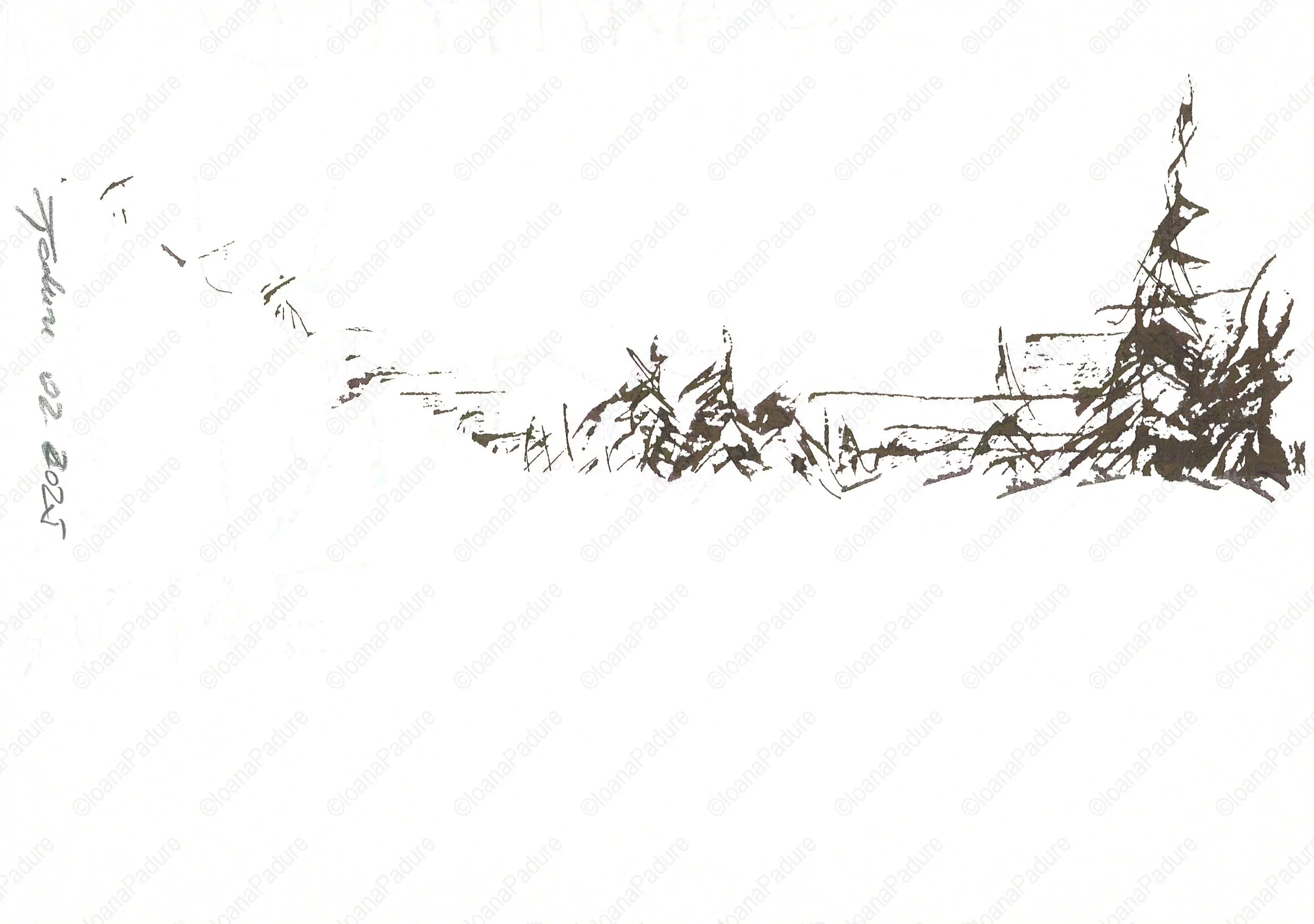 ink on paper, 14.8x21cm, 02.2025 - all white series
