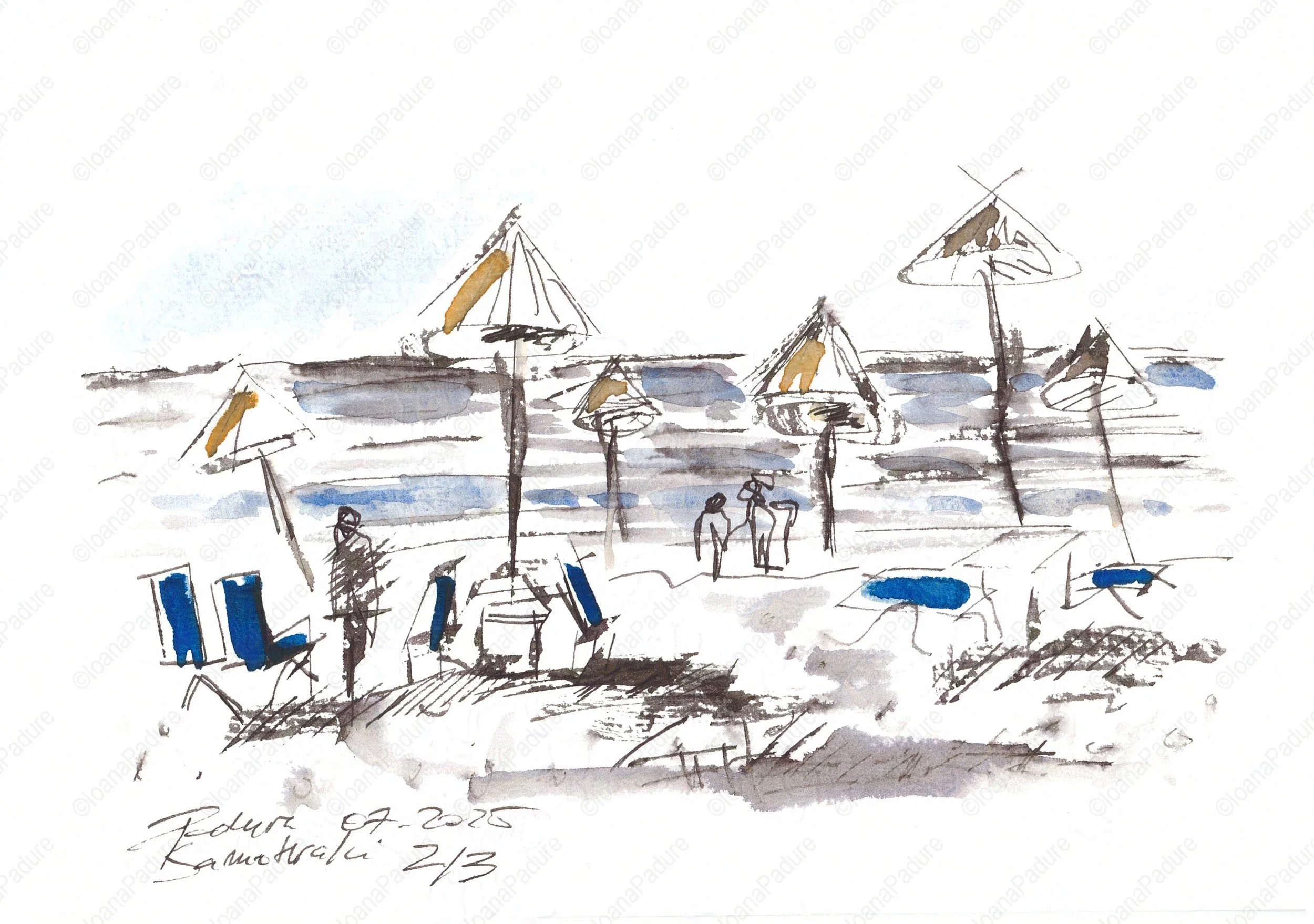 watecolours on paper, 14.8x21cm, 07.2025 - miniseries