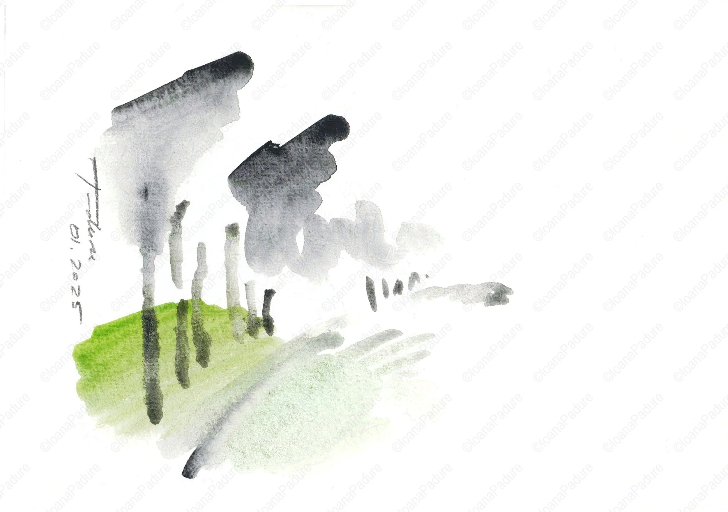 watecolours on paper, 14.8x21cm, 01.2025