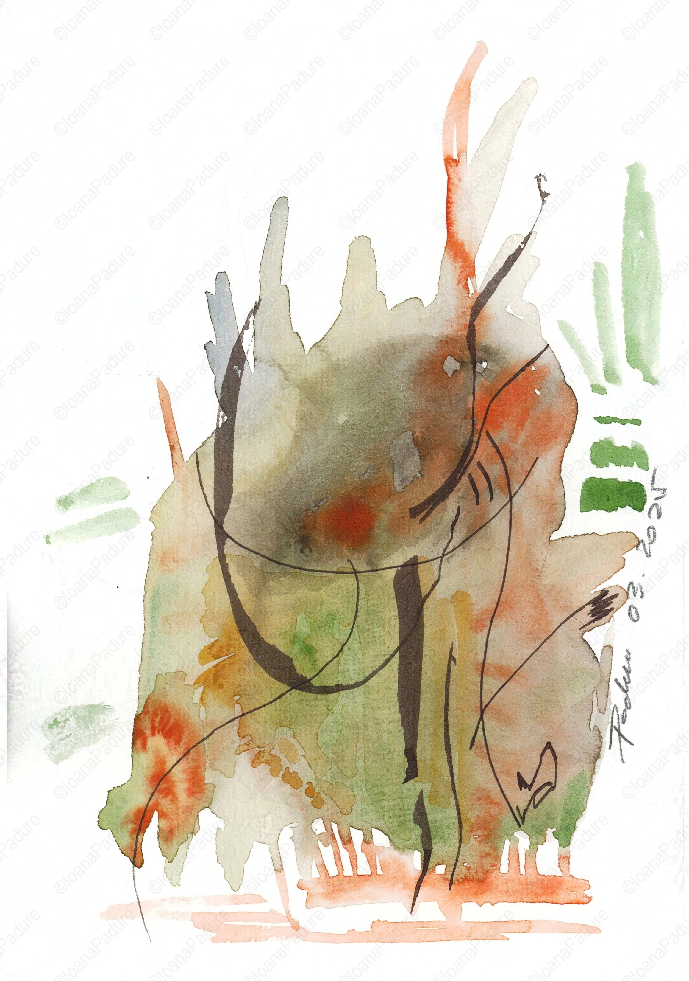 watercolours on paper, 14.8x21cm, 03.2025