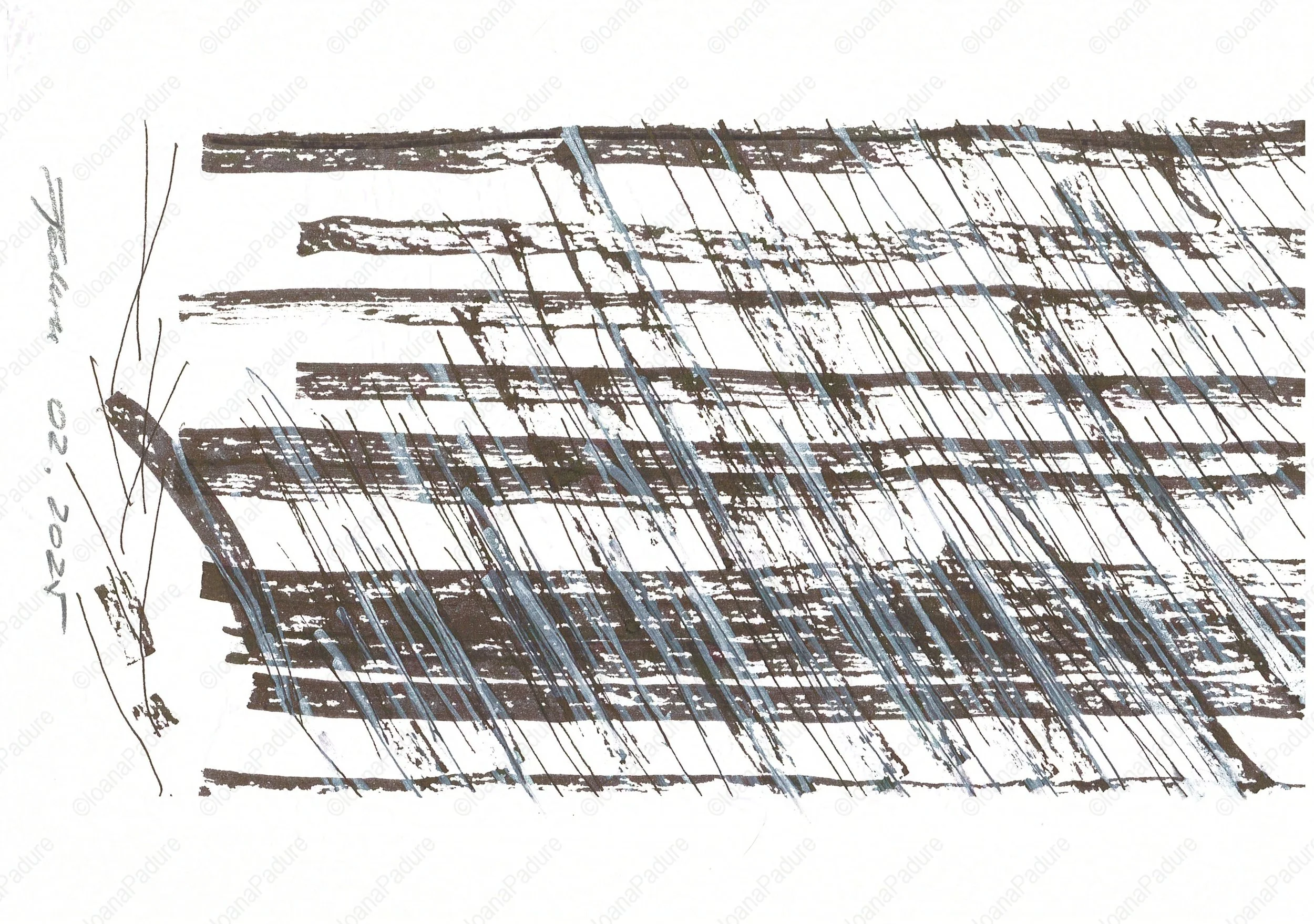 ink on paper, 14.8x21cm, 02.2025 - all white series