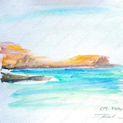 watecolours on paper, 15x15cm, 09.2024