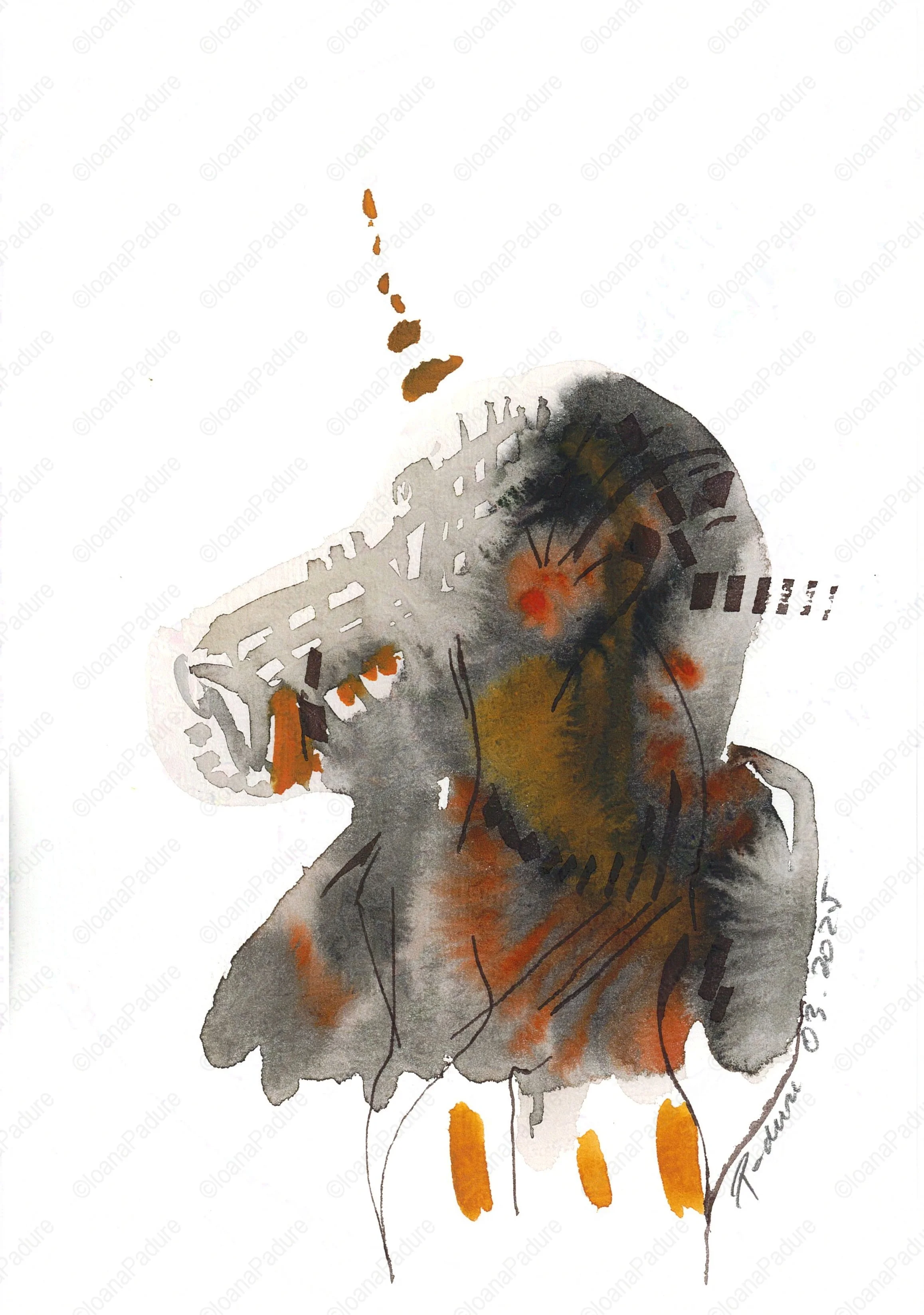 watercolours on paper, 14.8x21cm, 03.2025