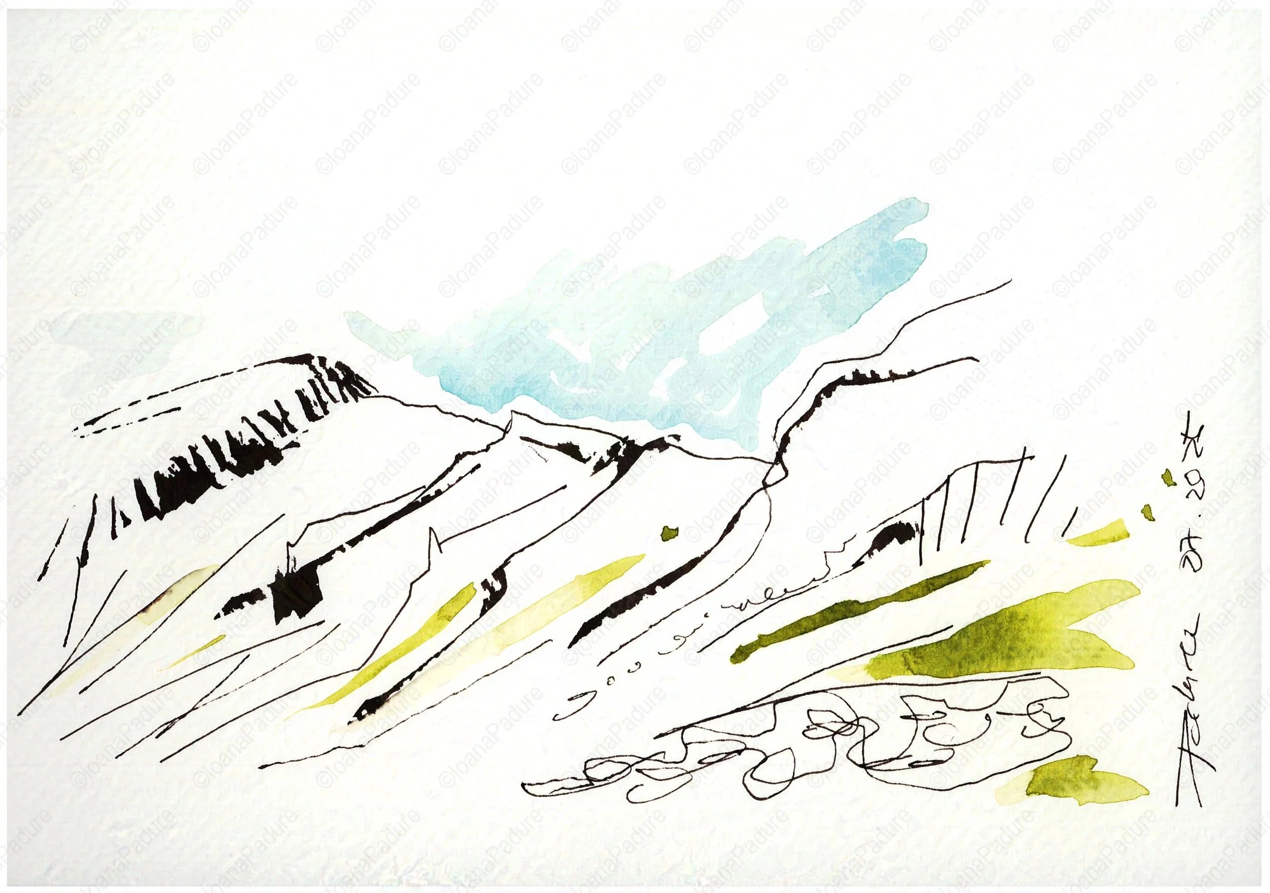 watecolours on paper, 14.8x21cm, 07.2025