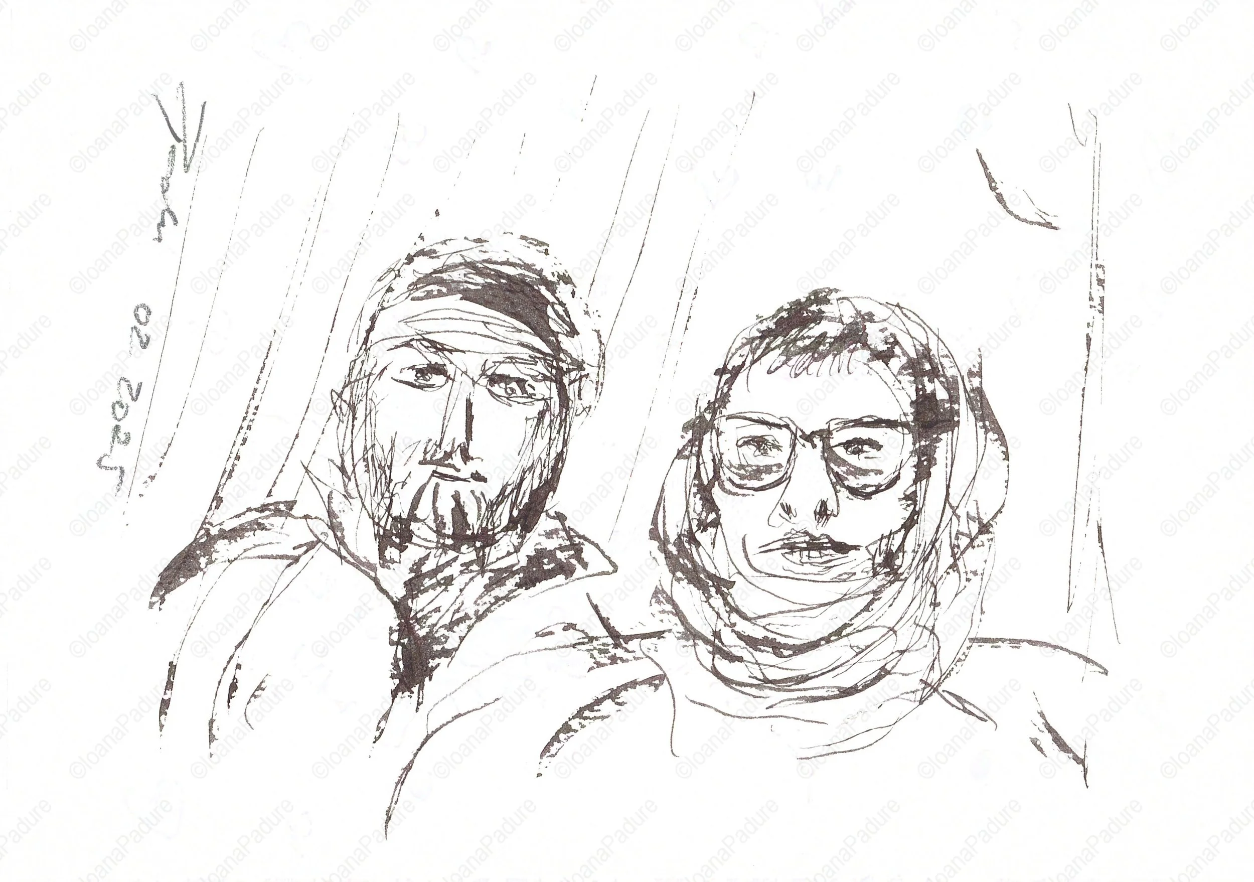 ink on paper, 14.8x21cm, 02.2025 - all white series