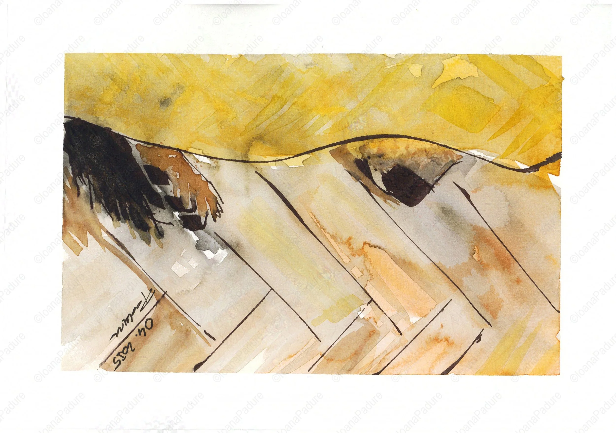 watercolours on paper, 14.8x21cm, 03.2025