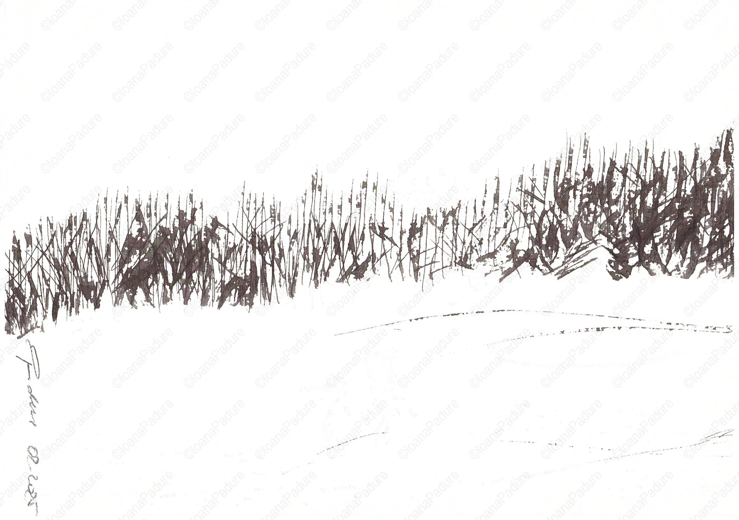 ink on paper, 14.8x21cm, 02.2025 - all white series