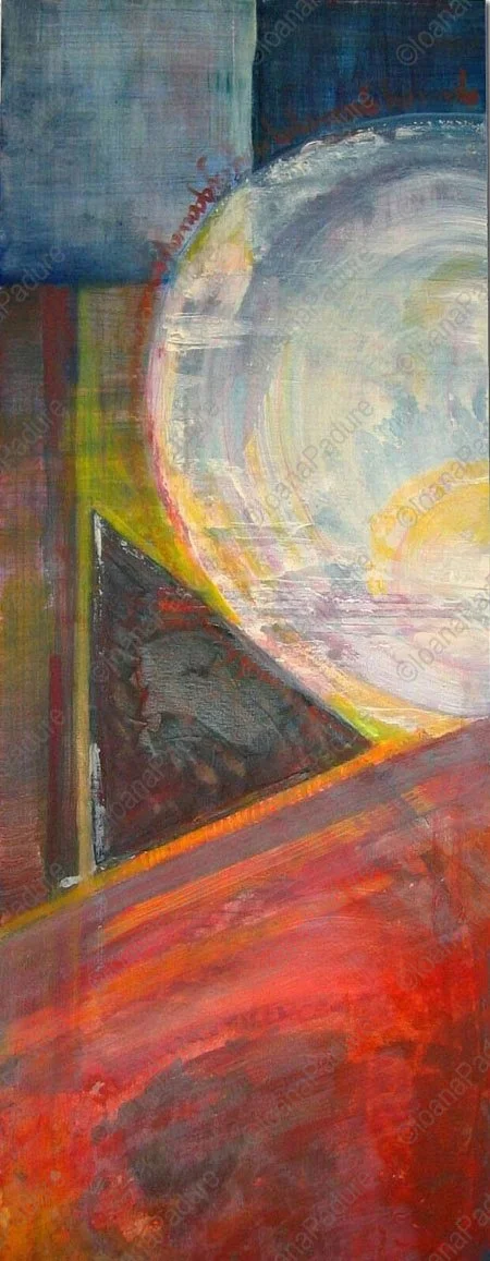 acrylic on canvas, 40x100cm, 2006 - (Self)-portrait with the sun in the ear; private collection