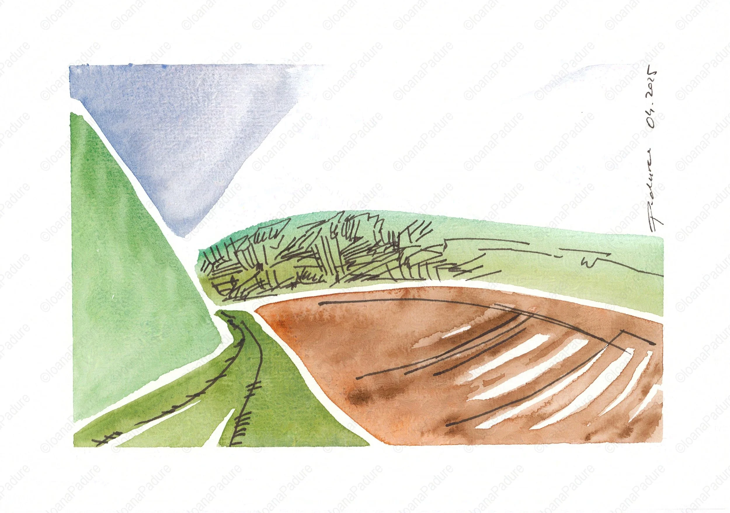 watecolours on paper, 14.8x21cm, 04.2025