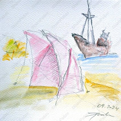 watecolours on paper, 15x15cm, 09.2024