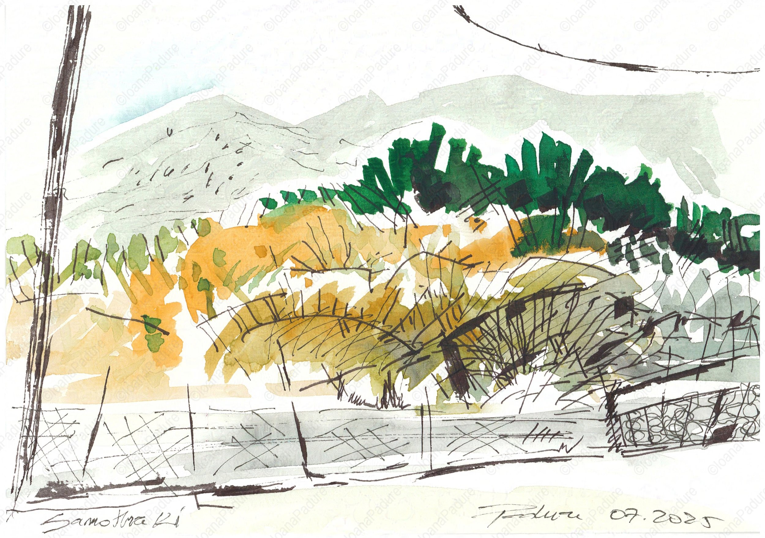 watecolours on paper, 14.8x21cm, 07.2025