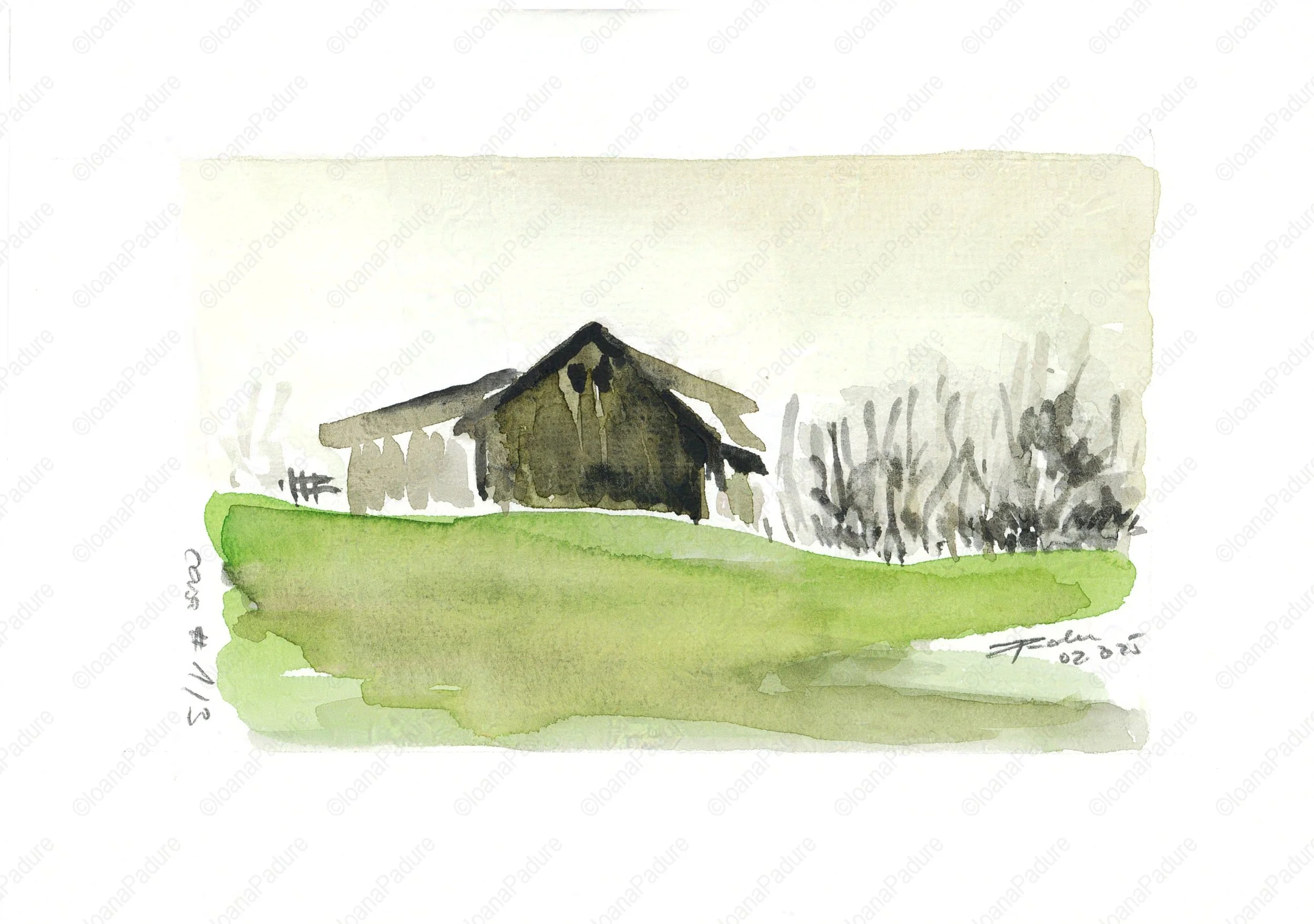 watecolours on paper, 14.8x21cm, 02.2025 - miniseries