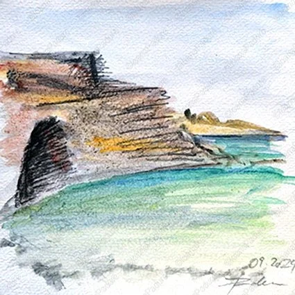 watecolours on paper, 15x15cm, 09.2024