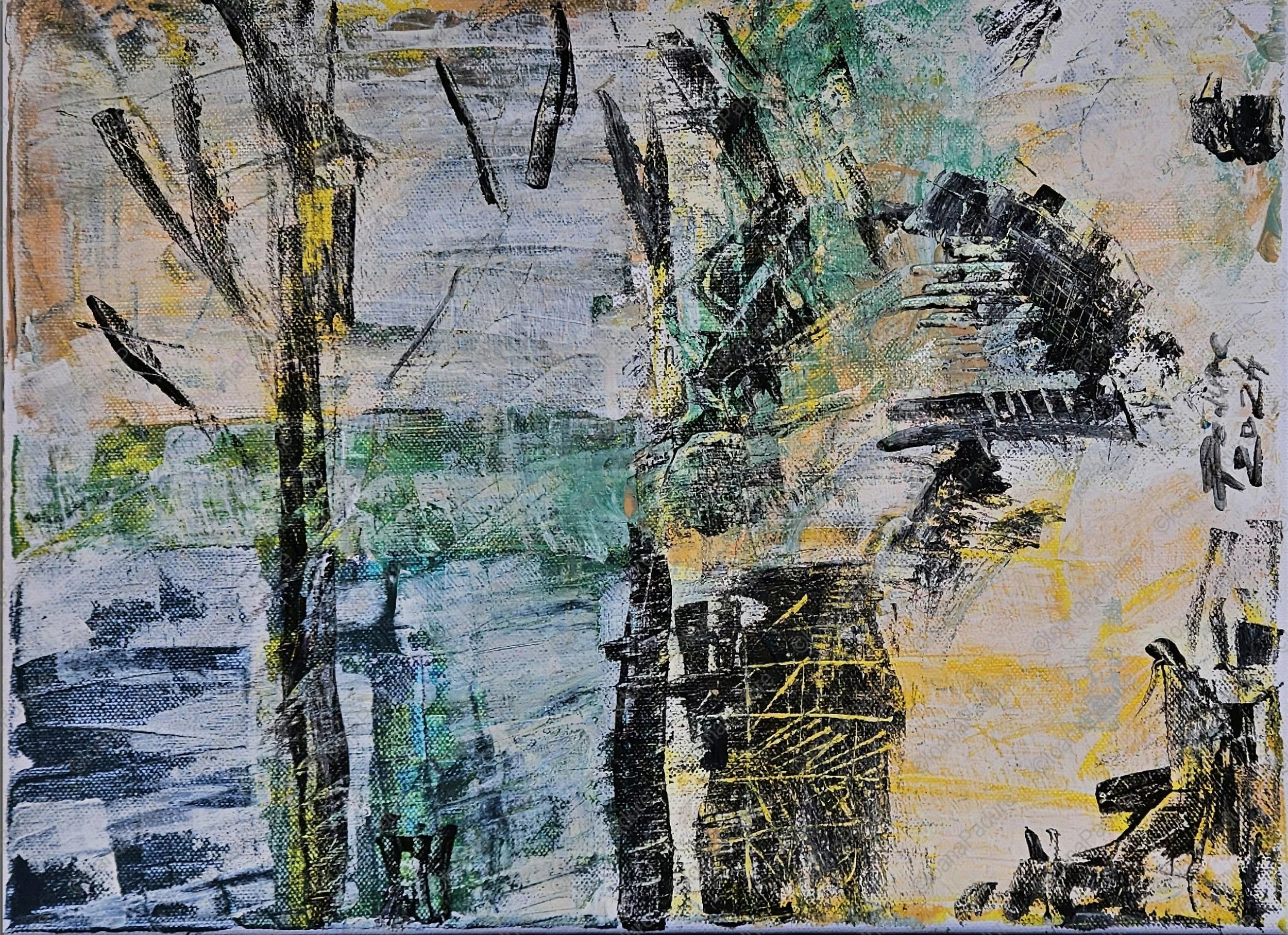 acrylic on canvas, 30x40cm, 2024 - Kotronas (the ruins); private collection