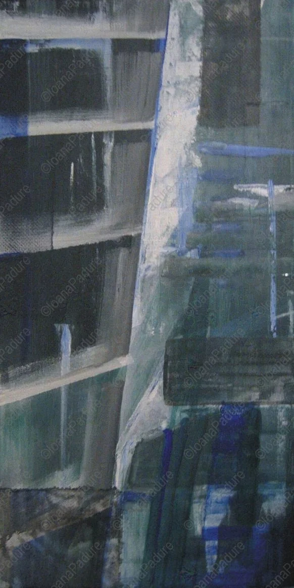 acrylic on canvas, 30x90cm, 2005 - Liege, stair