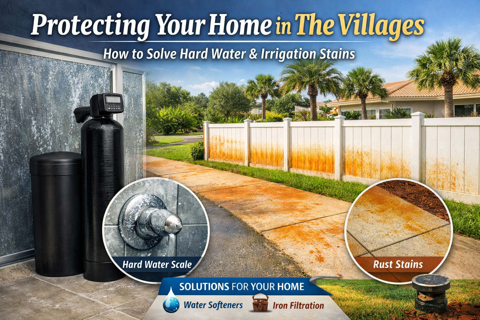 Protecting Your Home in The Villages: How to Solve Hard Water &amp; Irrigation Stains