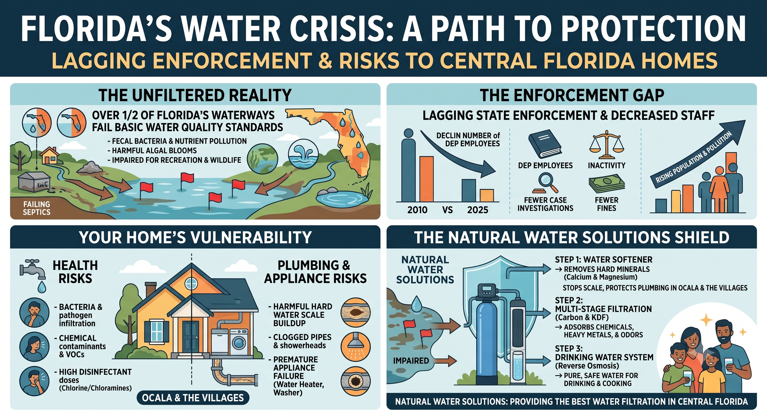 Florida’s Water Quality Crisis: Falling Standards, Lacking Enforcement, and How to Protect Your Home
