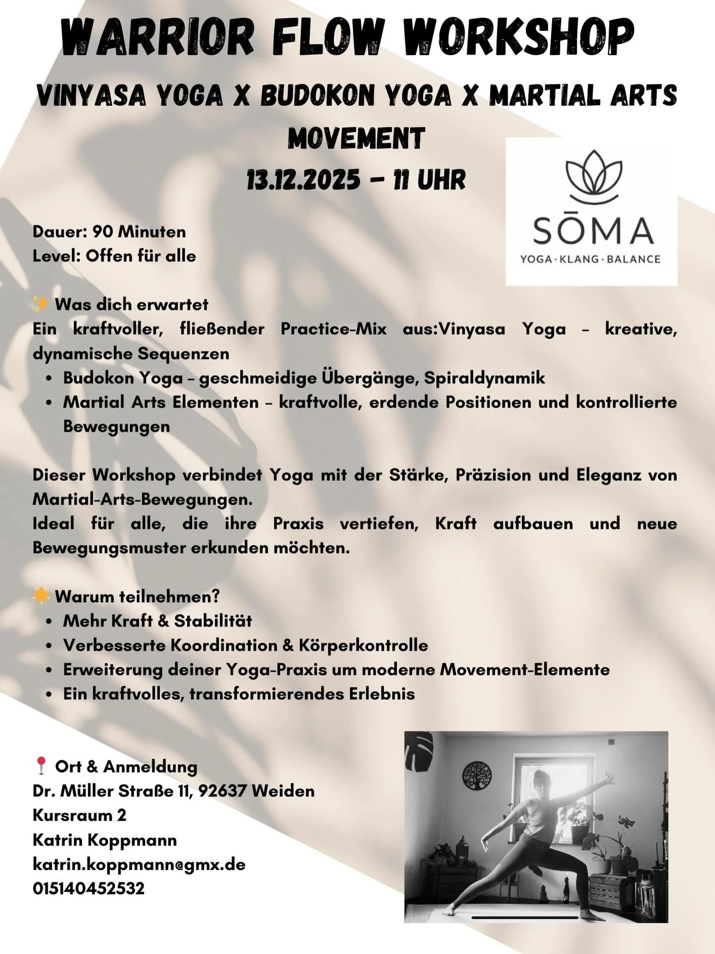 #Yoga  #WarriorFlow #Budokon #Vinyasa #Weiden