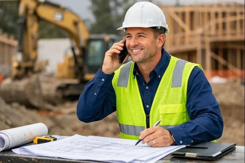 Spinnaker Construction Management Group talking with client