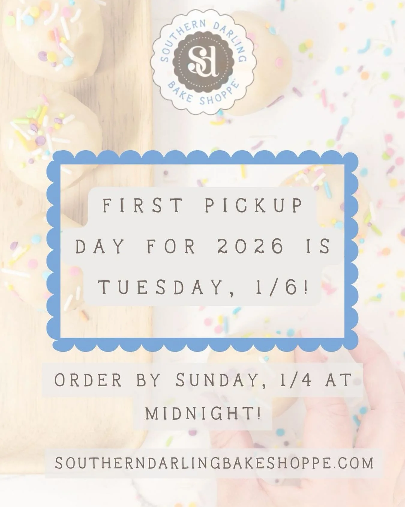 Our first local pickup day to kickoff the new year is Tuesday, January 6th! Order by midnight on Sunday, January 4th. We can&rsquo;t wait to start a fresh new year with YOU and continue to celebrate sweetness with new flavors, new specials, and new r