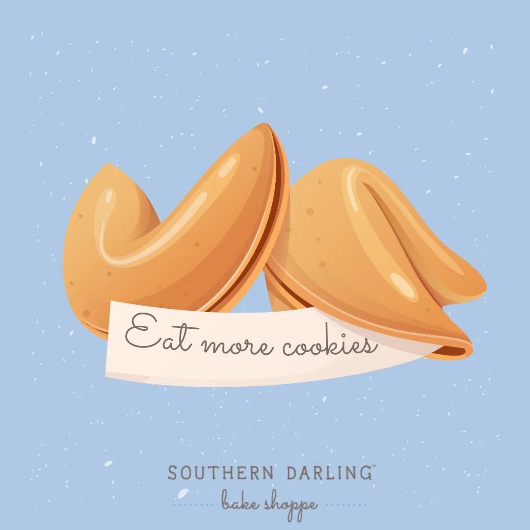 Good fortune, great cookies! Happy Lunar New Year! 🍪🩵🐴 

#southerndarlingbakeshoppe #gourmetcookies #celebratesweetness #homemade #cookies