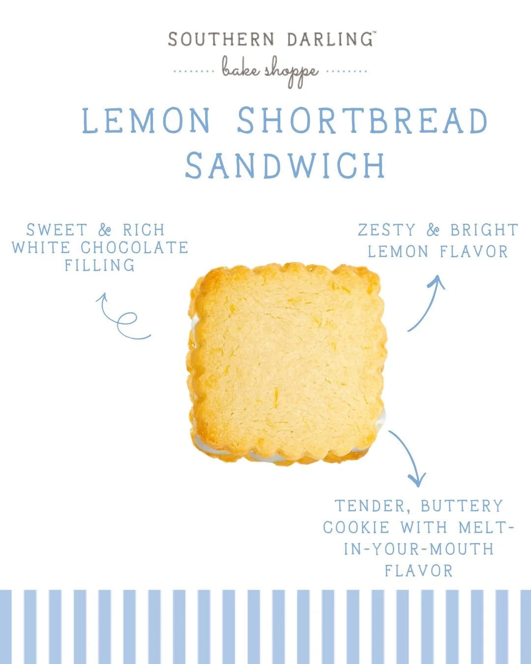 Introducing our newest flavor - the Lemon Shortbread Sandwich Cookie with rich, creamy white chocolate filling and real lemon zest bursting with fresh flavor 🍋💛🍪. 

This springtime treat will be available in our Mother&rsquo;s Day Cookie Box - lau