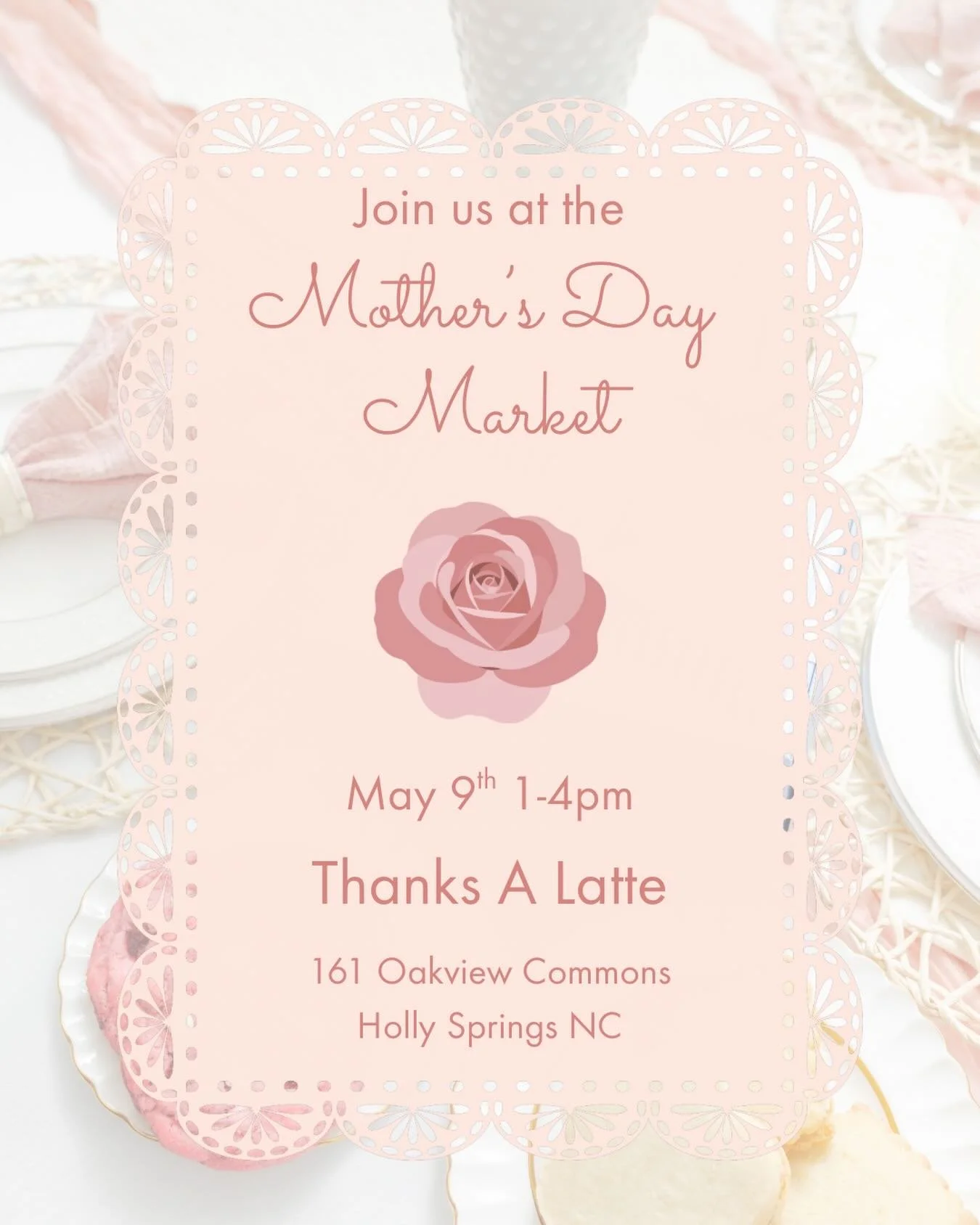 We hope to see you there! Join us, along with many other local vendors, at the @thanksalattegifts Mother&rsquo;s Day Market on May 9th from 1-4pm 💗🌸🍪

We will have the sweetest gifts for you and Mom! We hope to see you there! 

#southerndarlingbak