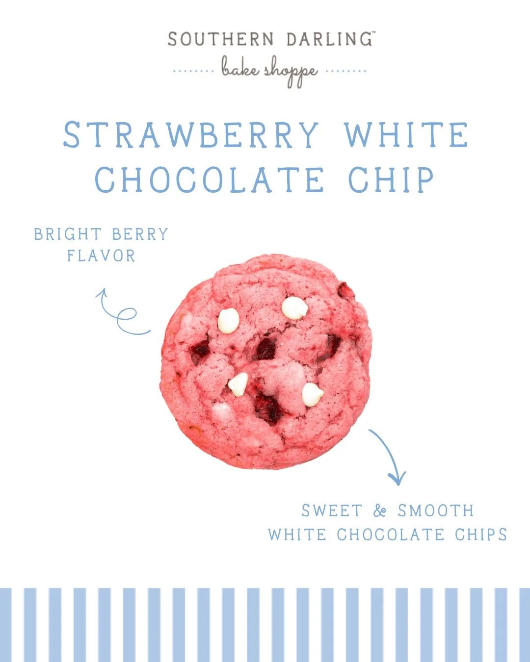 Our dreamy Strawberry White Chocolate Chip Cookie was such a fan favorite from our Galentine&rsquo;s Cookie Box that we decided to bring it back for Mother&rsquo;s Day!

Fresh, sweet strawberries and creamy white chocolate make this cookie swoon wort