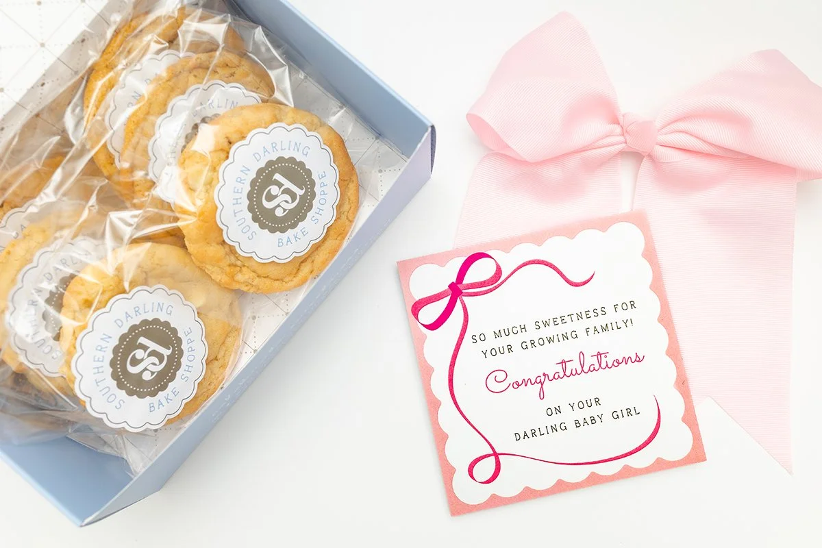 Welcome Baby Girl Half Dozen Cookie Box