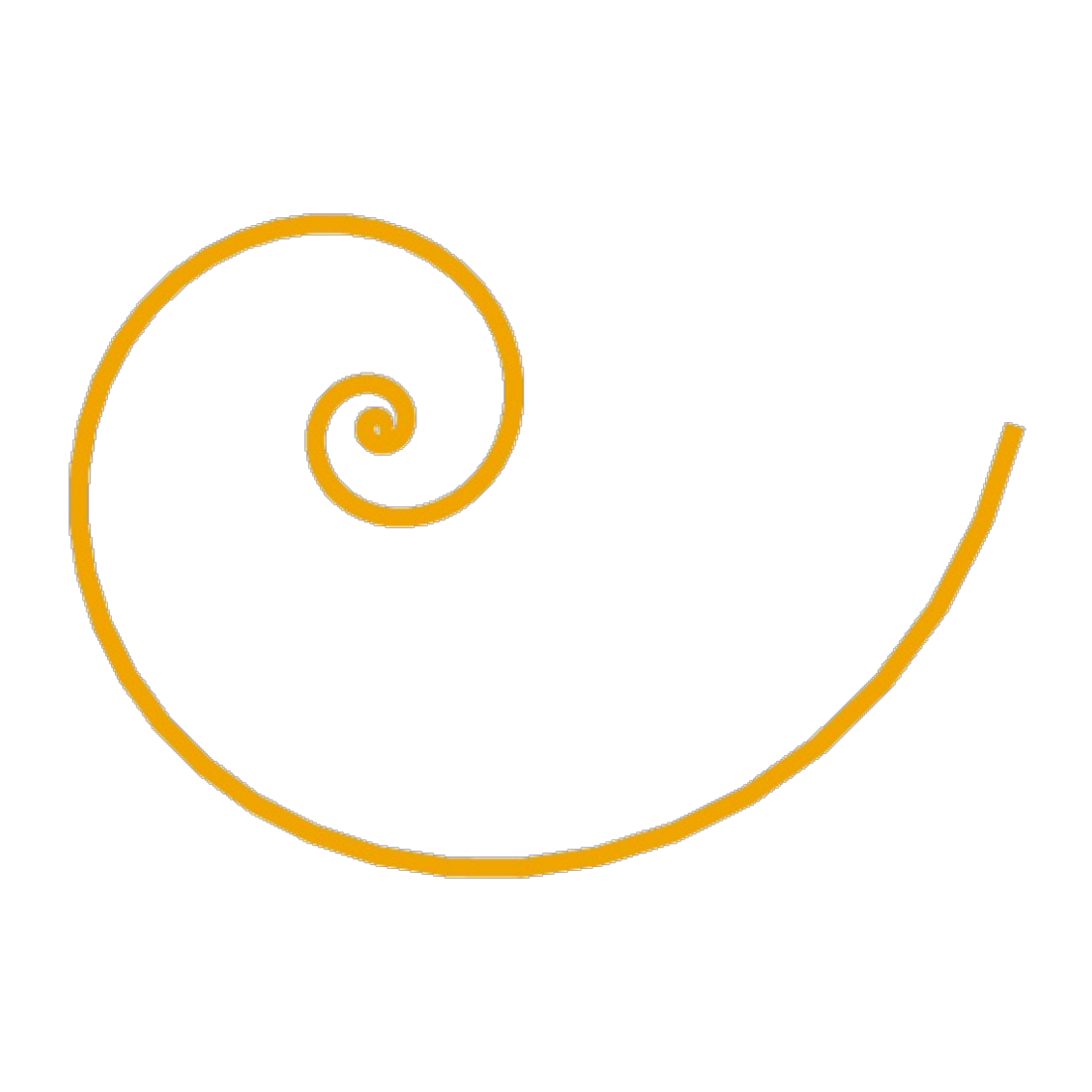 Seeds to Stars spiral mark, based on a Whitby snakestone ammonite fossil.
