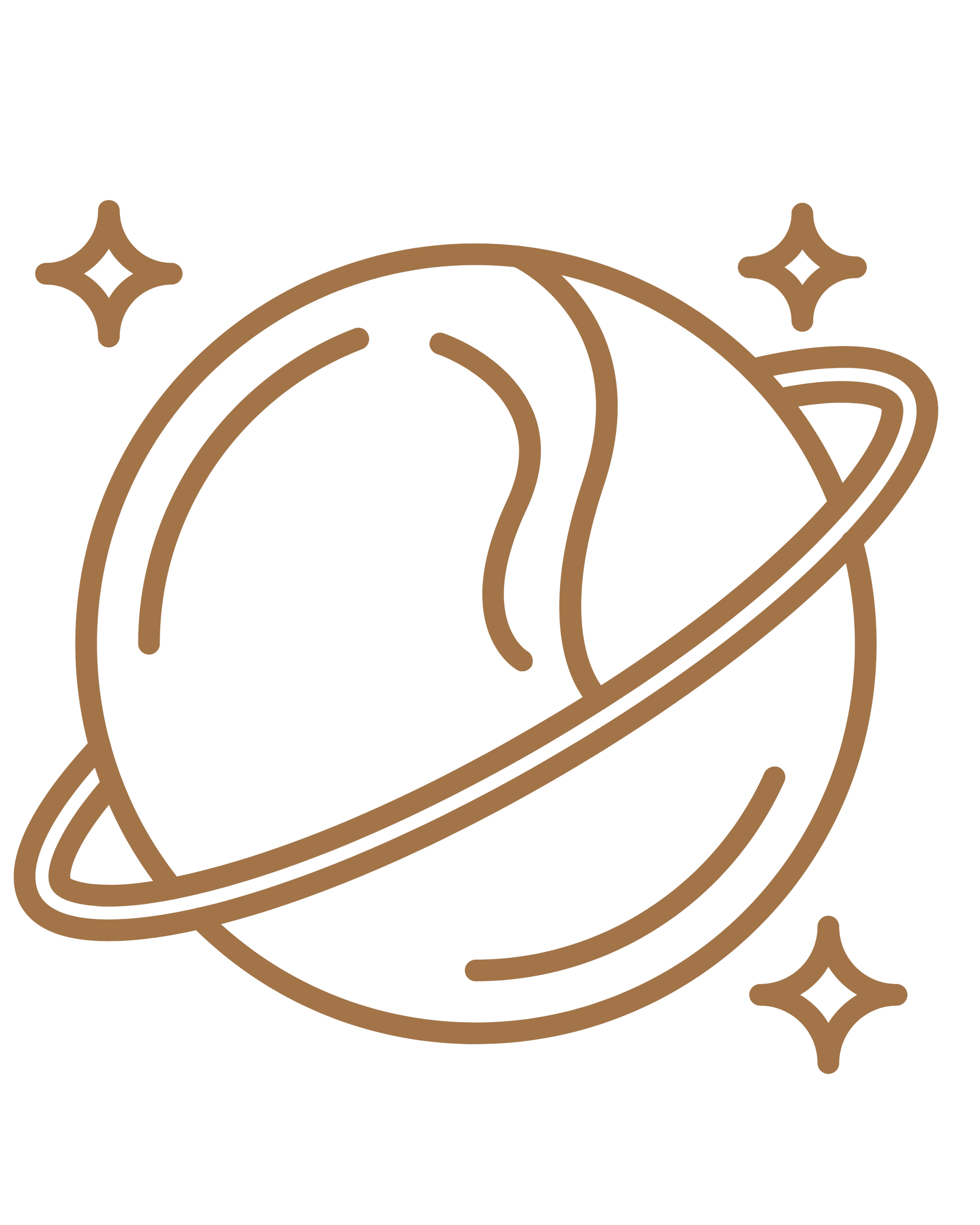 Flat design illustration of a pie slice with a small star-shaped sparkles around it.