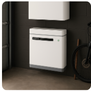 White wall-mounted air conditioning or heating unit in a modern room.