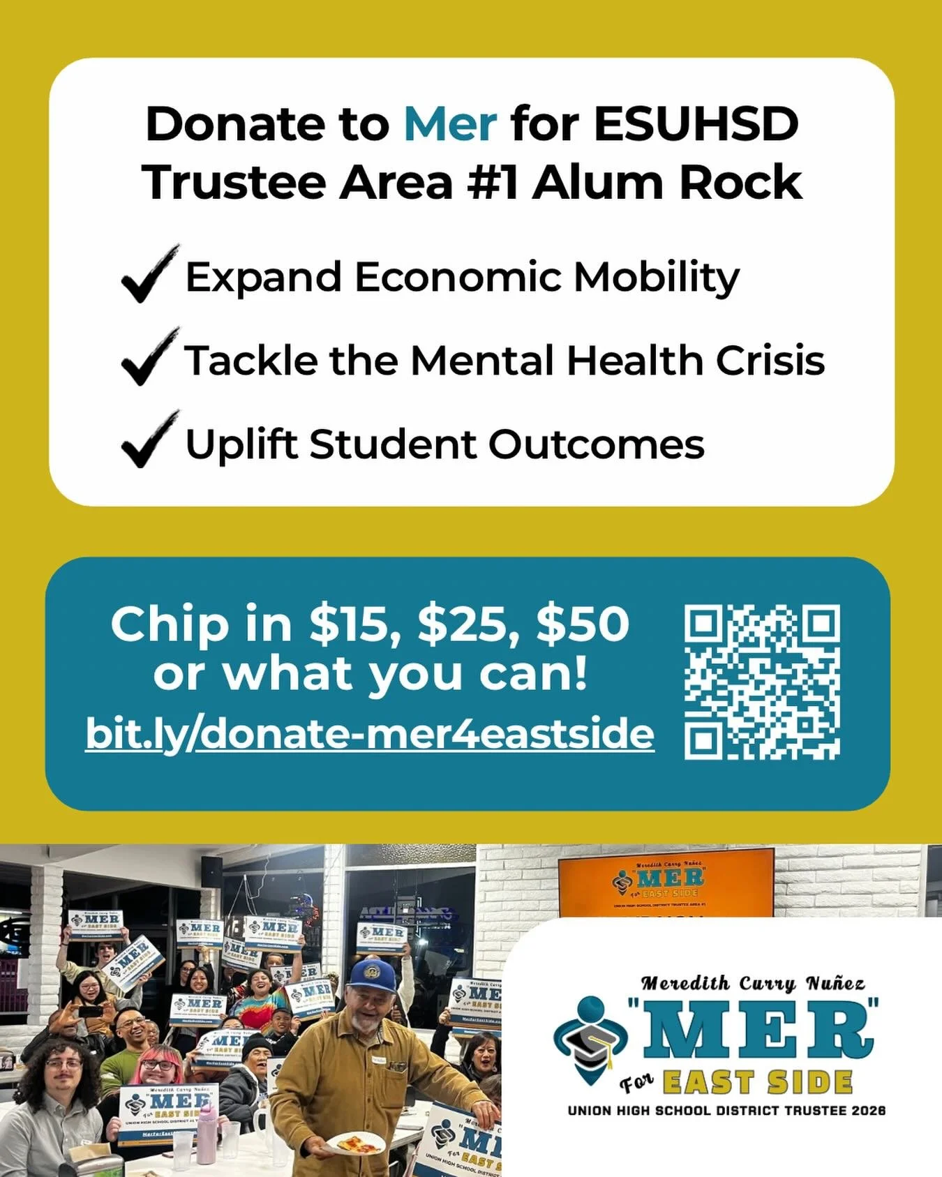 East Side students and families need a champion who will expand economic mobility, tackle the mental health crisis, and uplift student outcomes.

That&rsquo;s why Mer Curry Nu&ntilde;ez is running for East Side Union High School District to represent