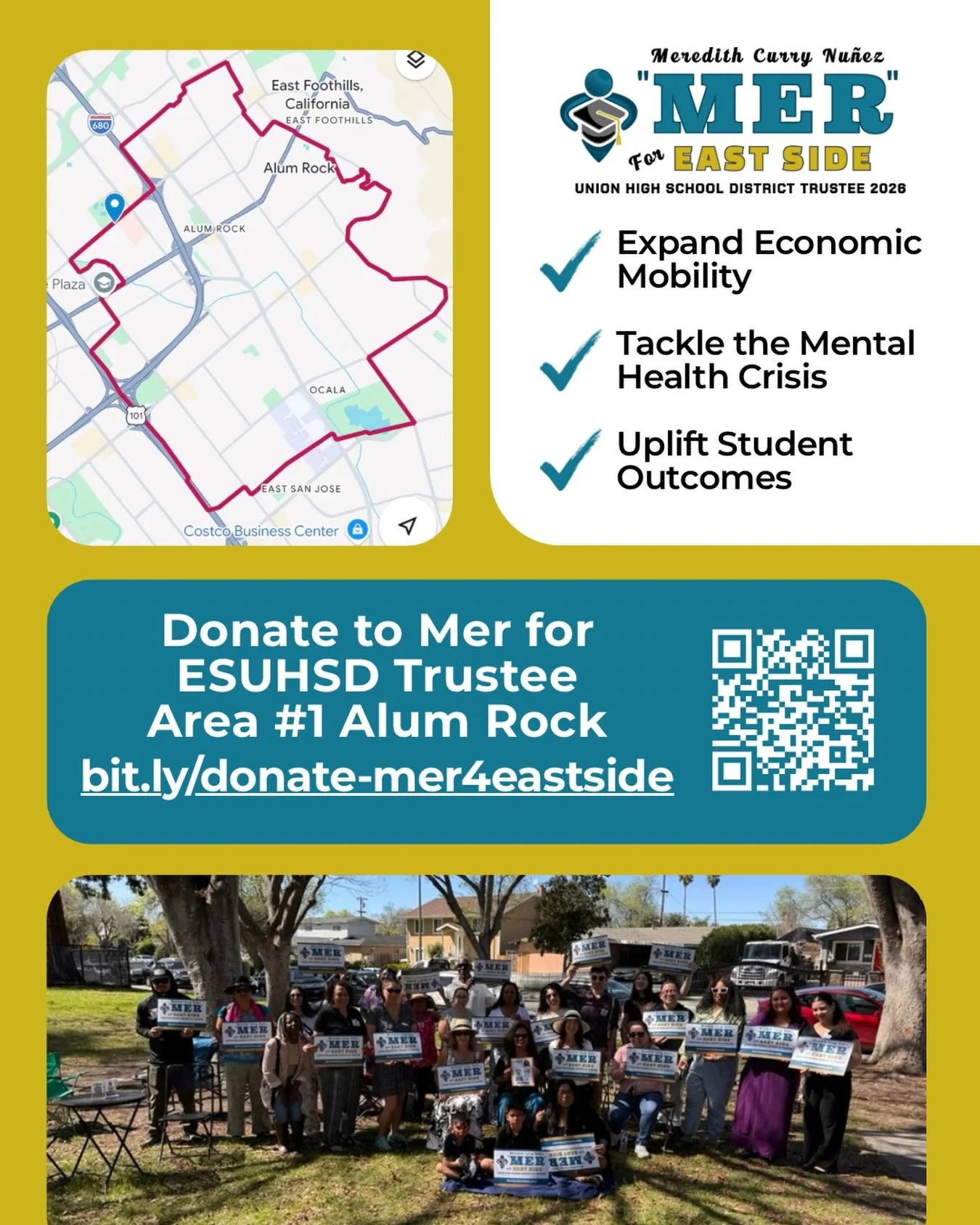 Donate at bit.ly/donate-mer4eastside today!

East Side students and families need a champion who will expand economic mobility, tackle the mental health crisis, and uplift student outcomes.

That&rsquo;s why Mer Curry Nu&ntilde;ez is running for East