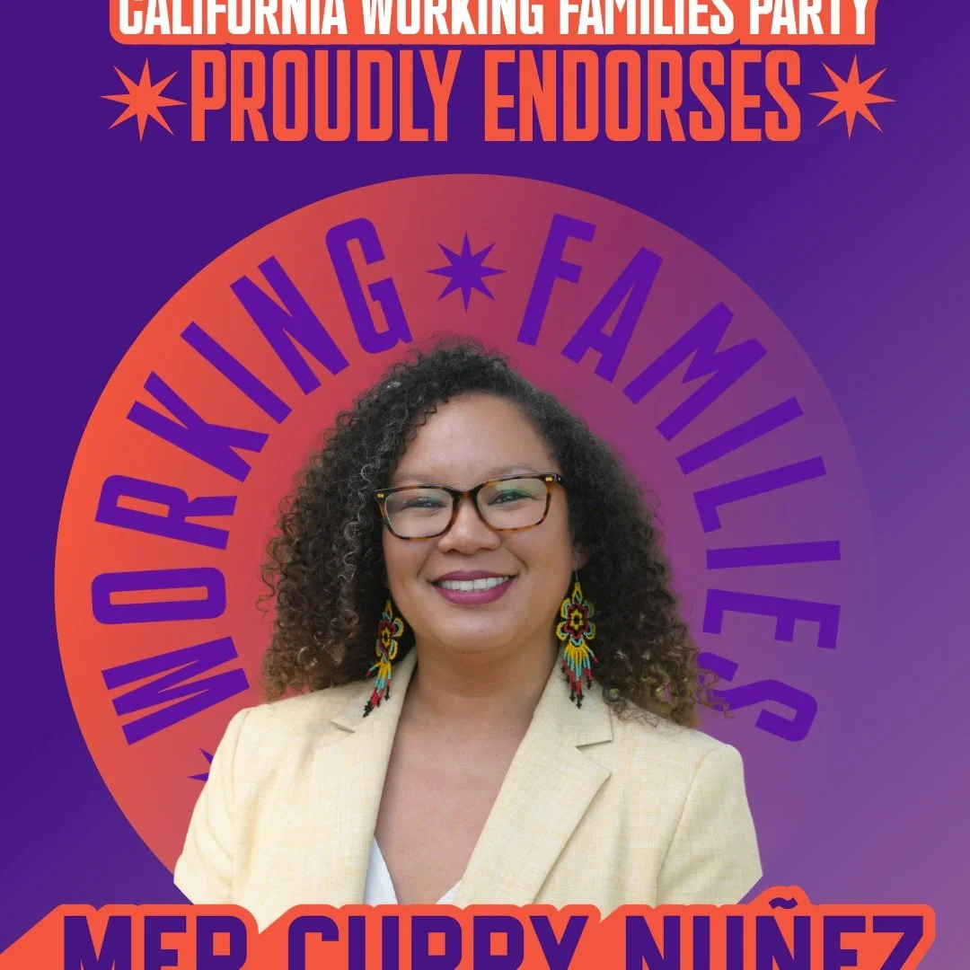 ⚡ENDORSEMENT!⚡
MER CURRY NU&Ntilde;EZ has the sole endorsement of the California Working Families Party for East Side Union High School District 1 Trustee!

🎉190+ Leaders and Organizations have endorsed Mer. Donate, volunteer, and make a plan to vot